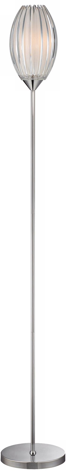Flaura Acrylic and Chrome Floor Lamp