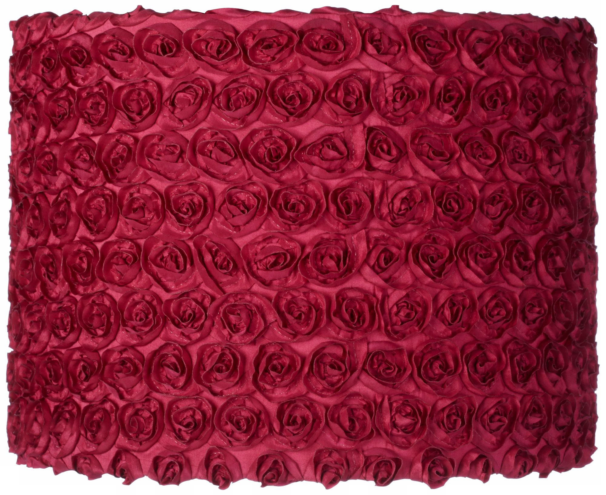 Fuchsia Ribbon Flower Drum Shade 11x11x8 (Spider)