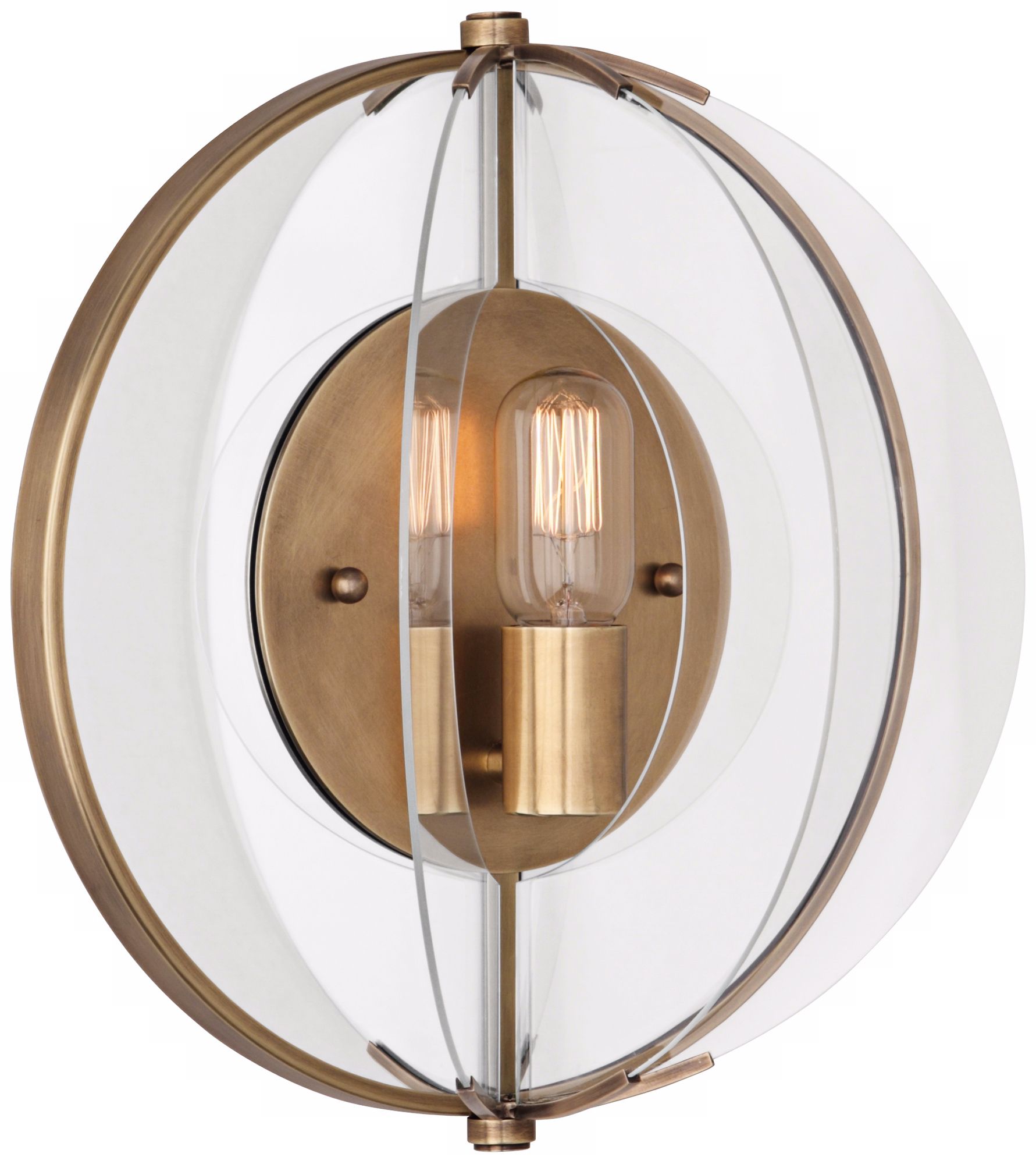 Robert Abbey Latitude 14 1/4" High Aged Brass Wall Sconce