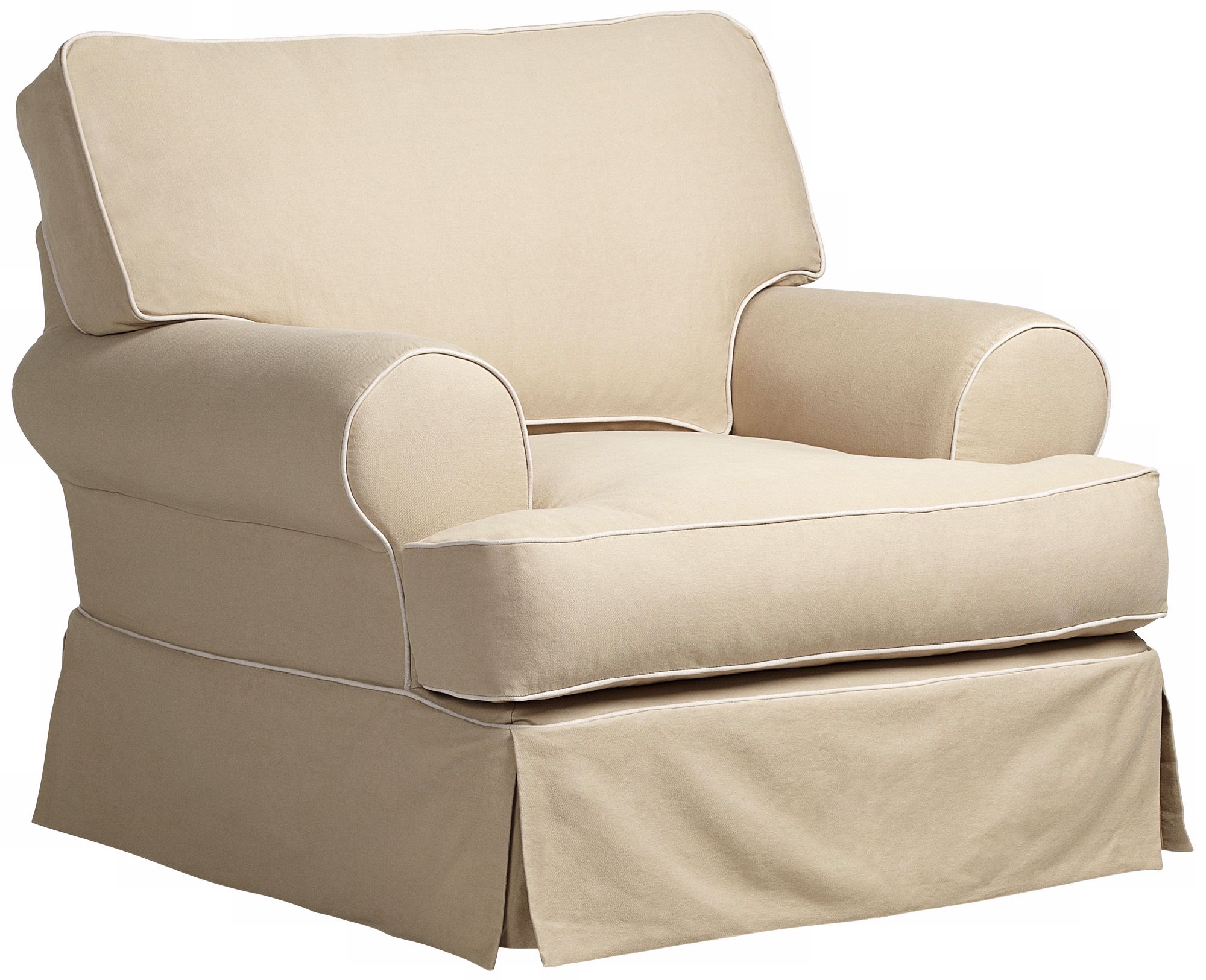 Rachel Khaki Slipcover Armchair