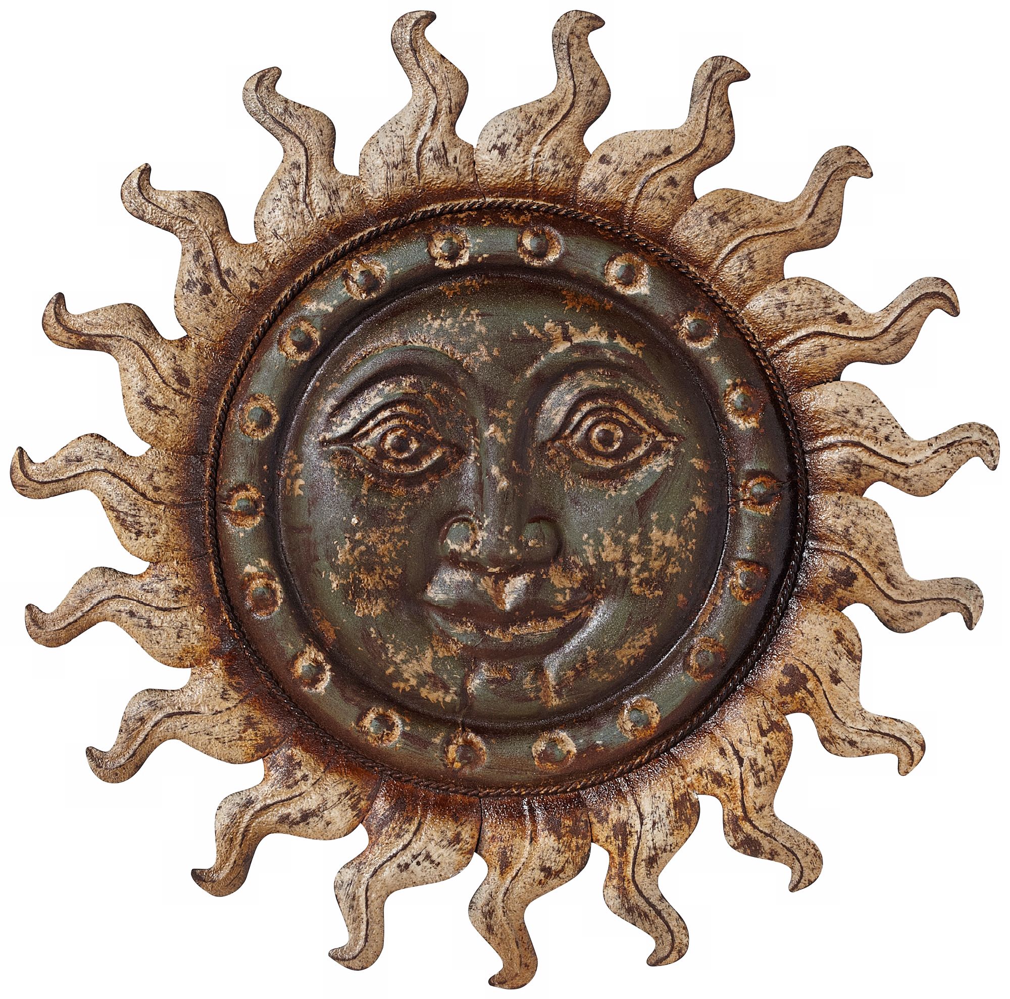 Sunburst 19 3/4" High Painted Metal Wall Art