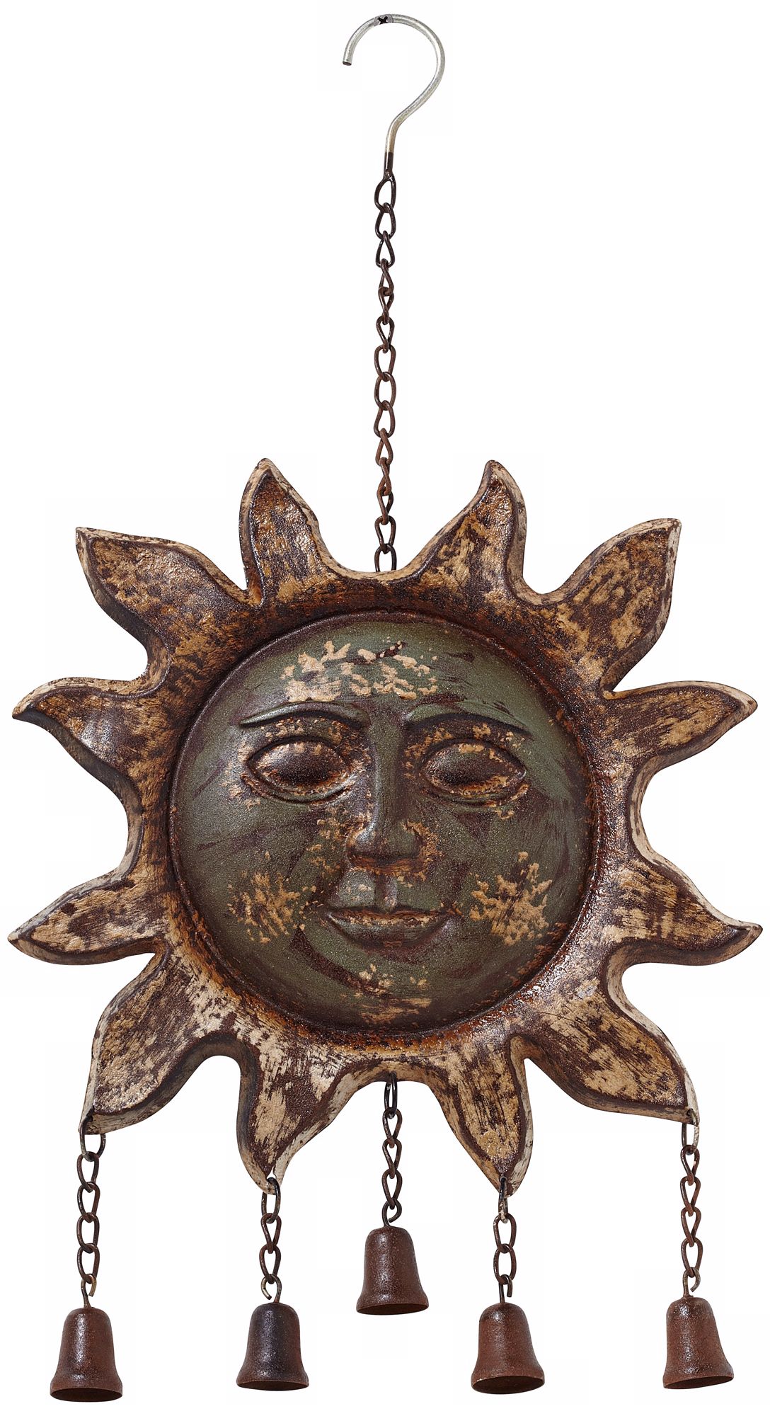 Bells on the Sun 21" High Painted Metal Wall Art