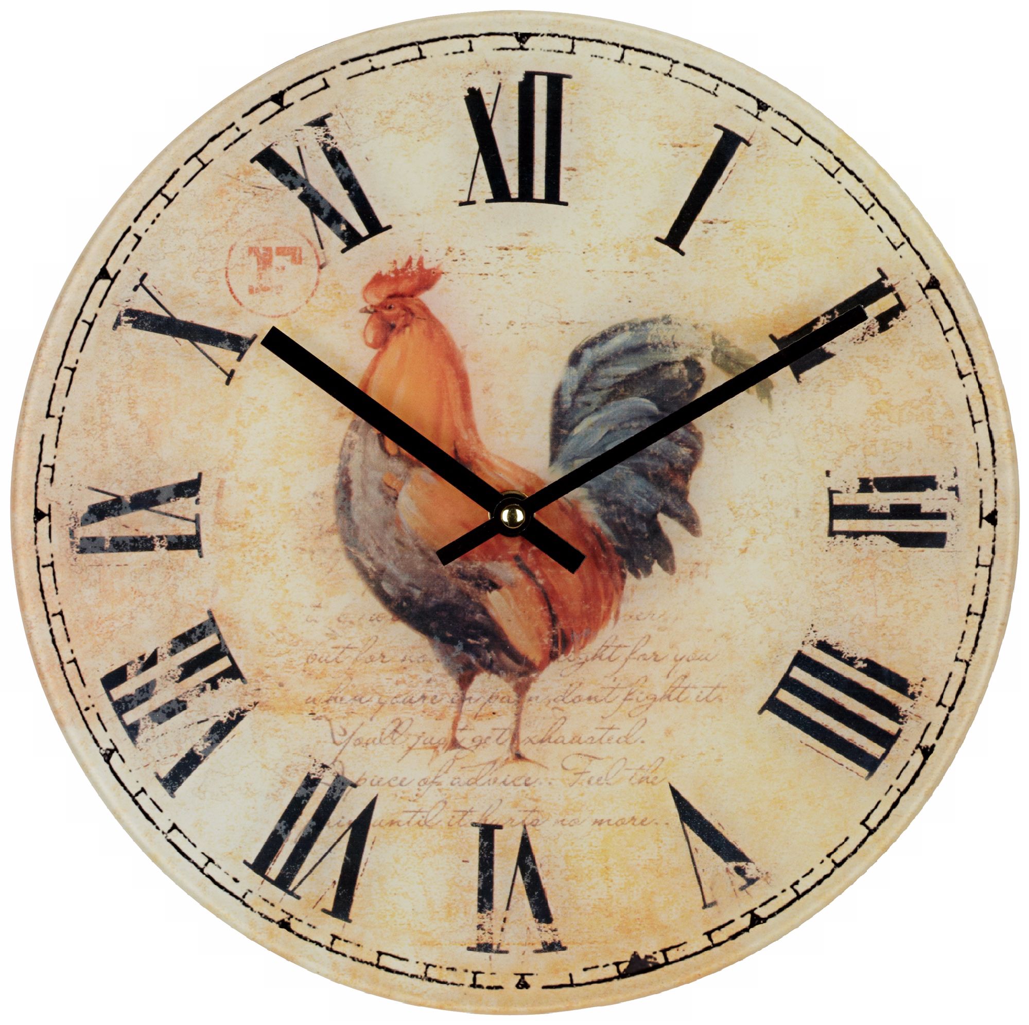 Rooster 12" Wide Decorative Wall Clock
