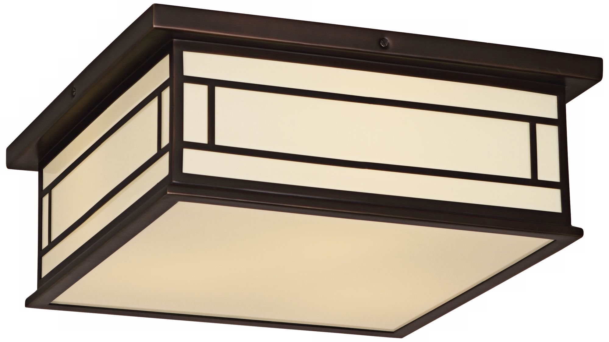 Robert Abbey Candler 17" W Ecru Bronze Ceiling Light