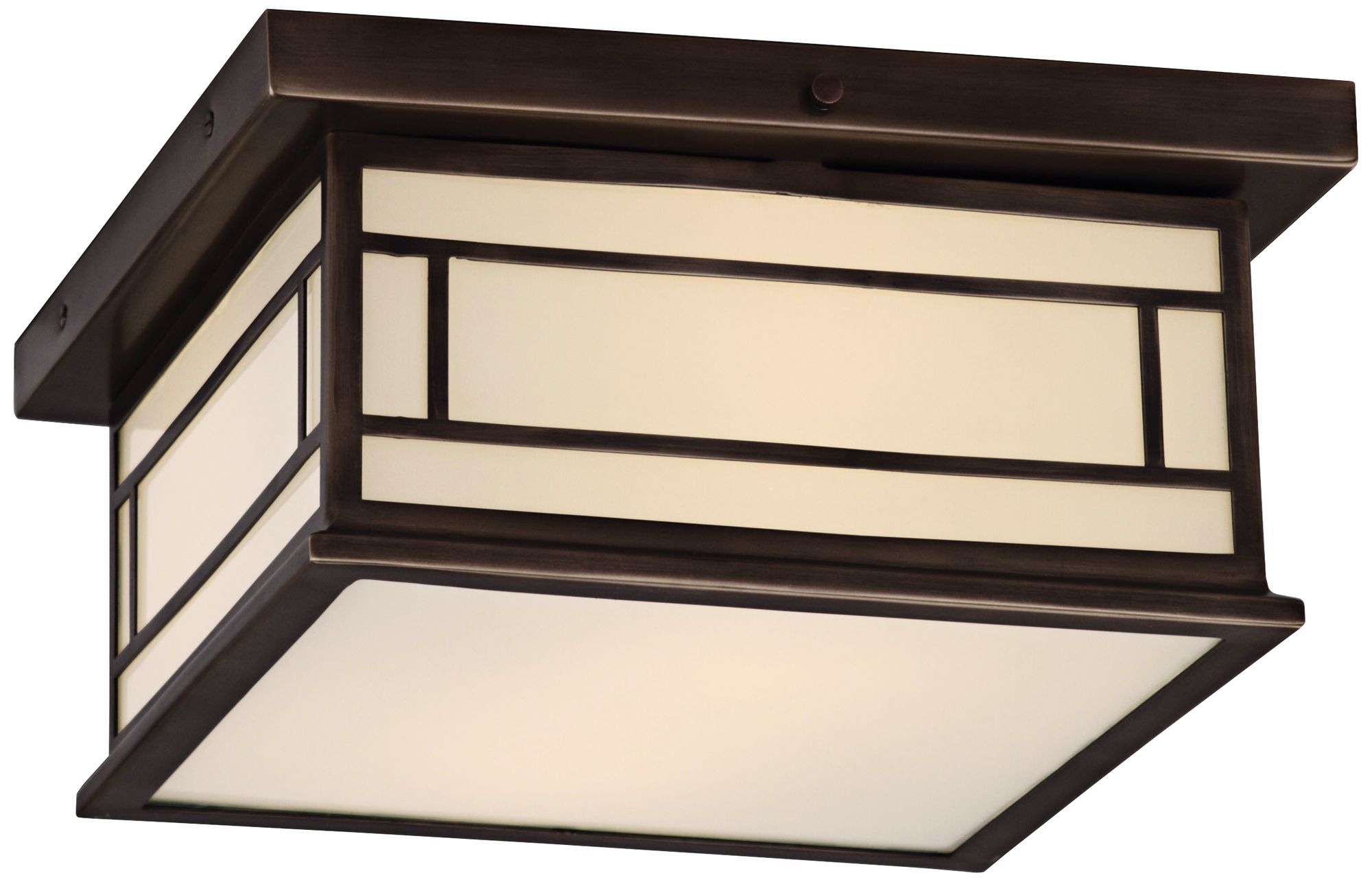 Robert Abbey Candler 13" W Ecru Bronze Ceiling Light