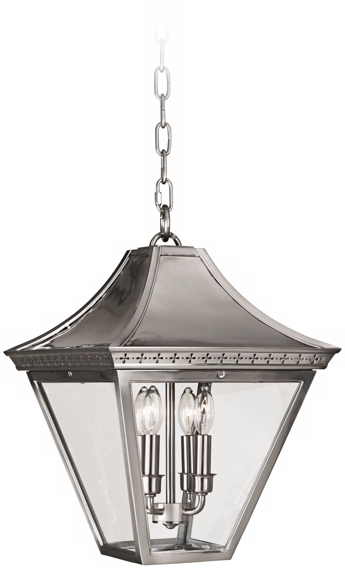 Charleston 19" High Satin Nickel Outdoor Hanging Light