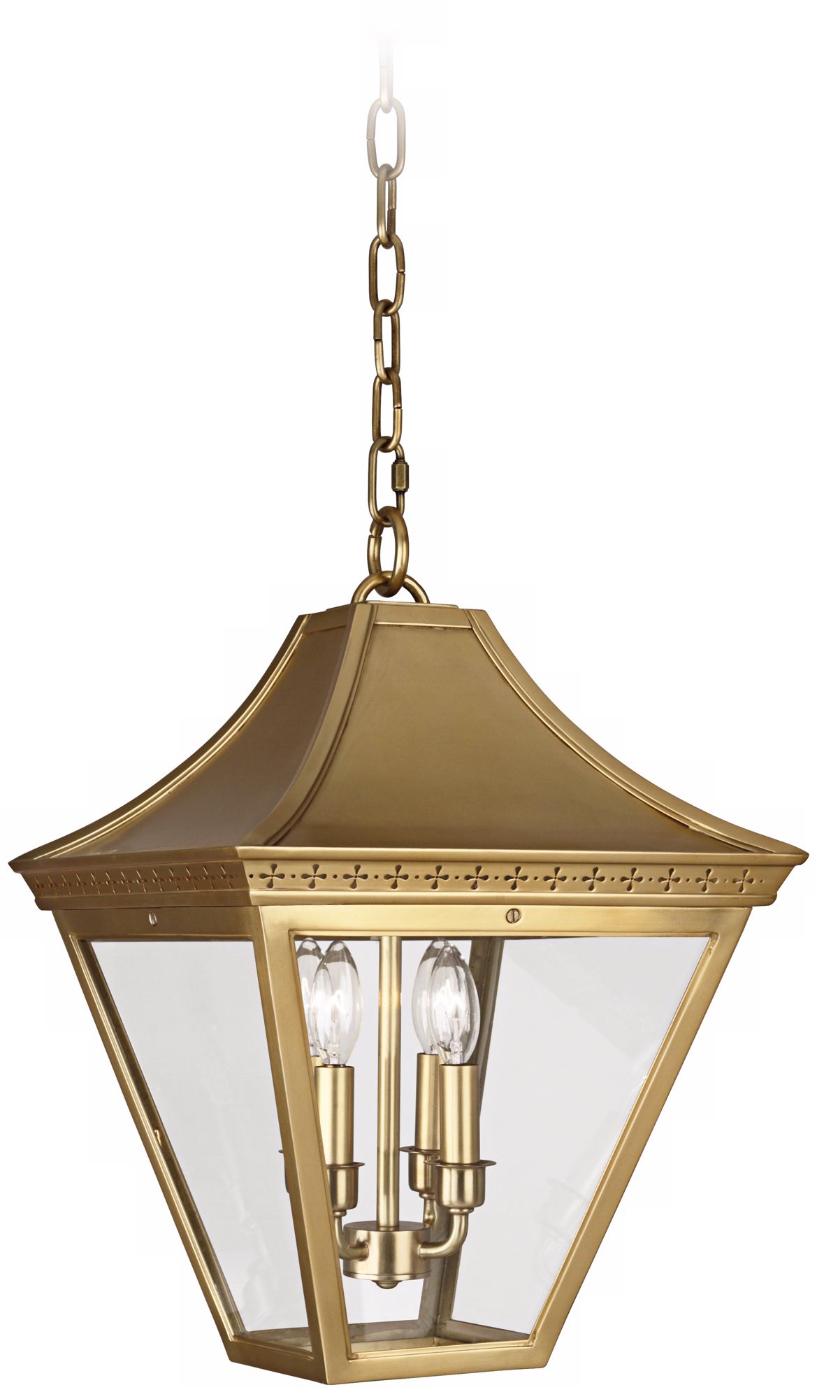 Charleston 19" High Antique Brass Outdoor Hanging Light