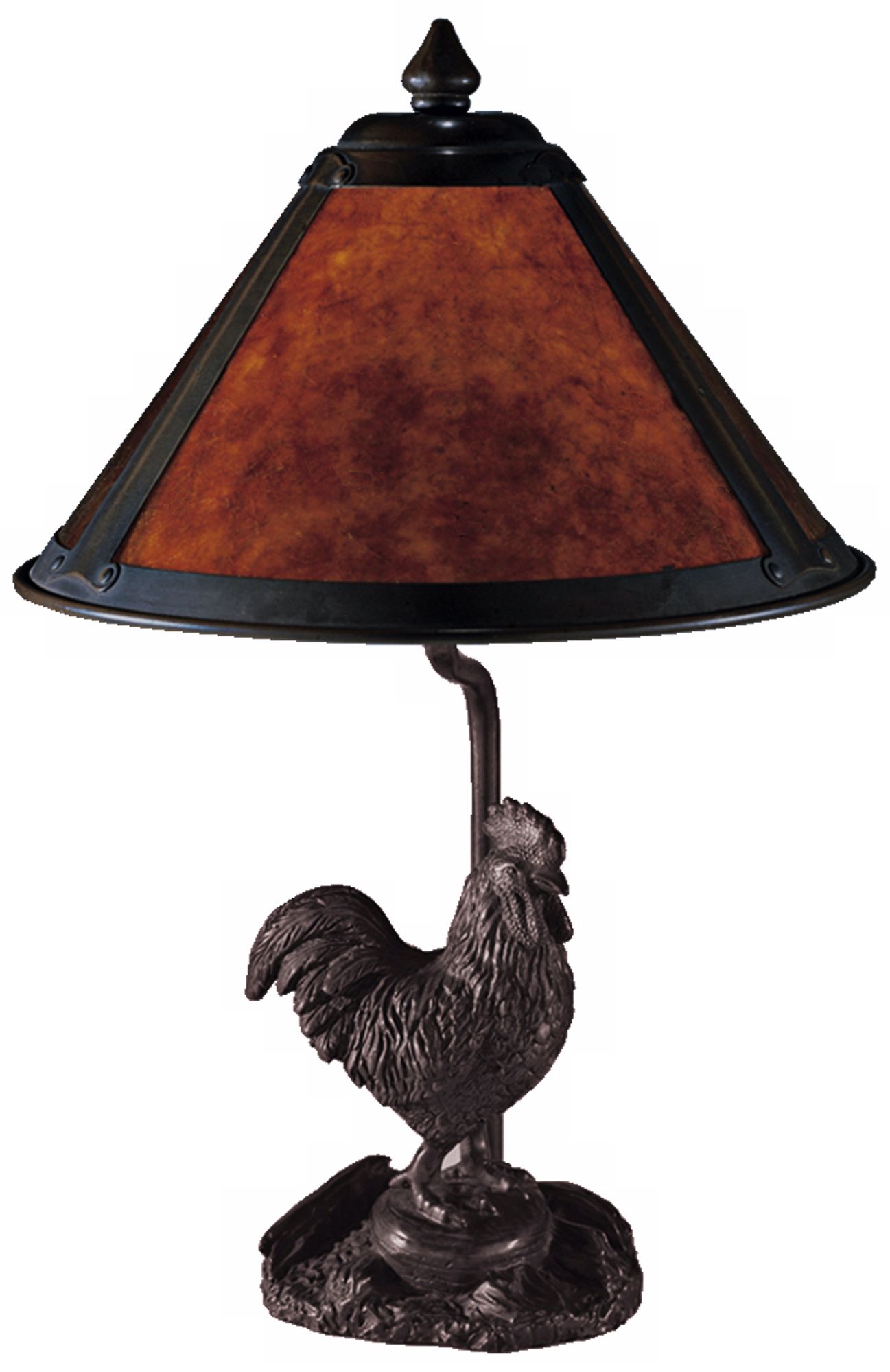 Dale Tiffany Rooster Mica Table Lamp