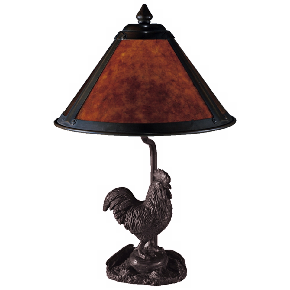 Dale Tiffany Rooster Mica Table Lamp   #X3670