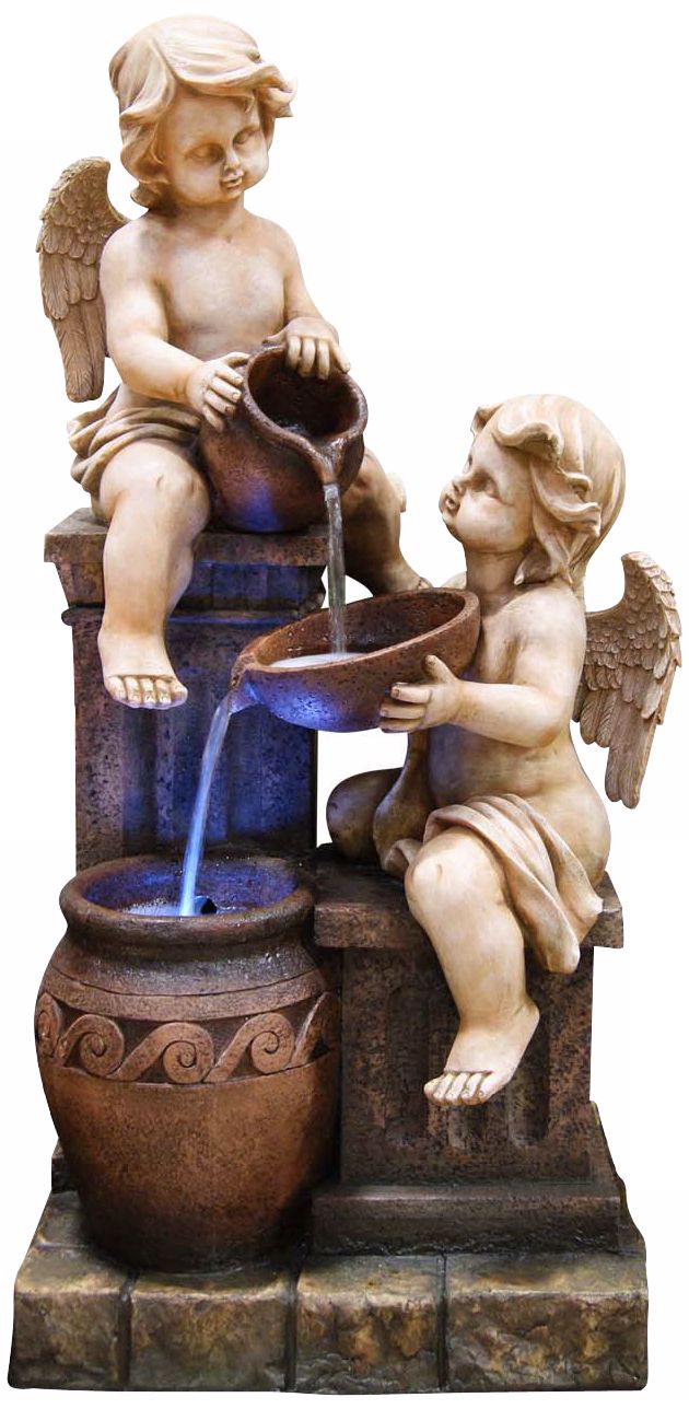 Two Cherubs LED Fountain