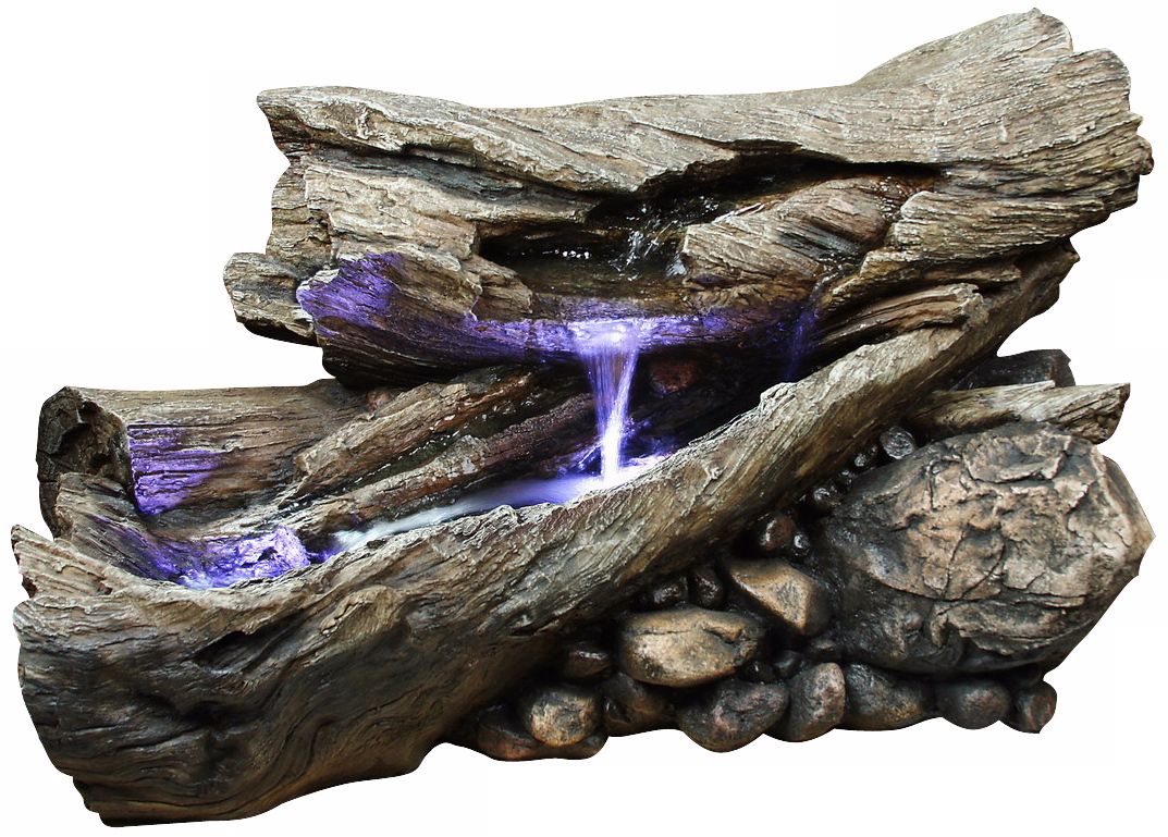 LED Rainforest Horizontal Waterfall Outdoor Fountain