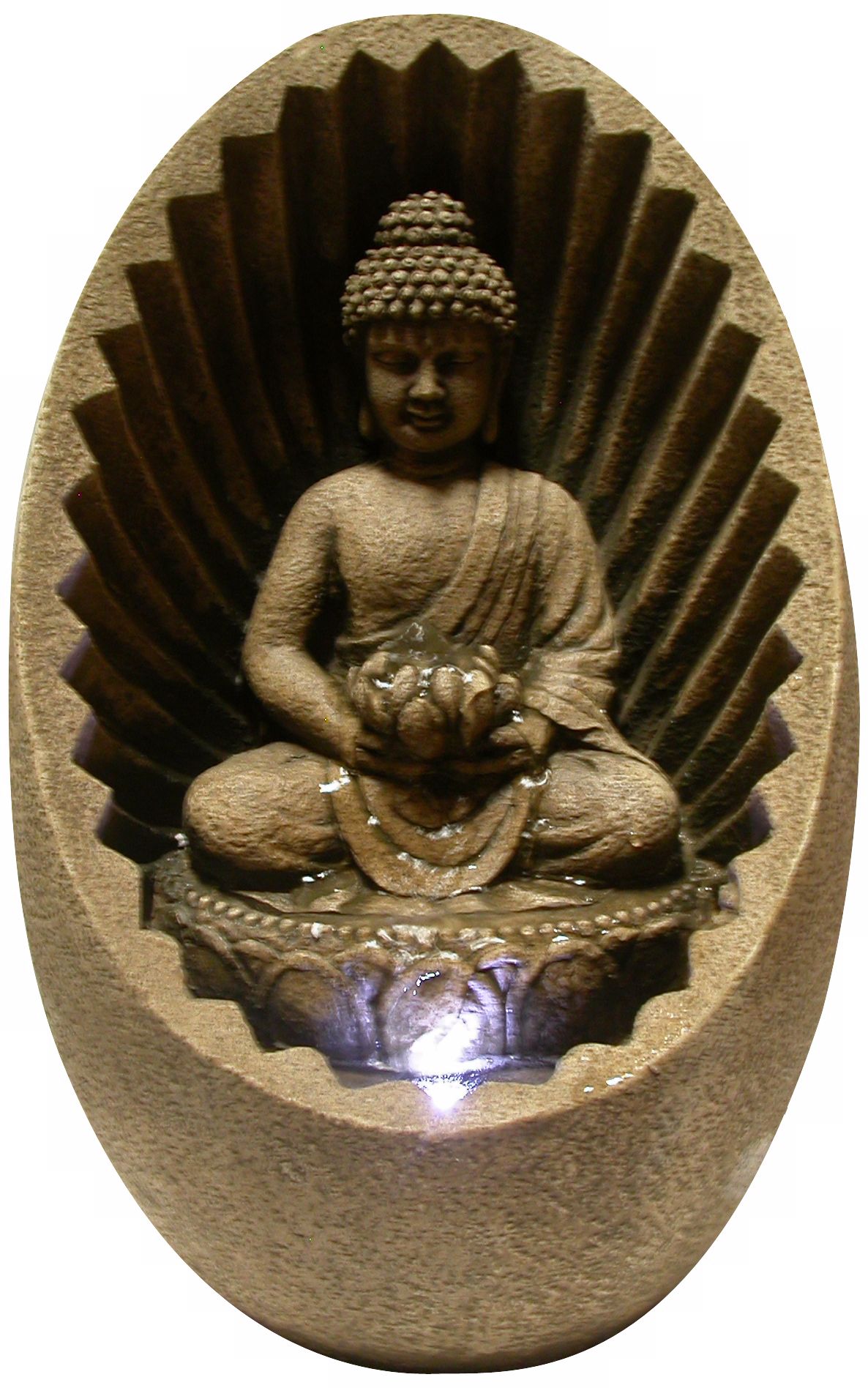 Buddha Sunburst Tabletop LED Fountain
