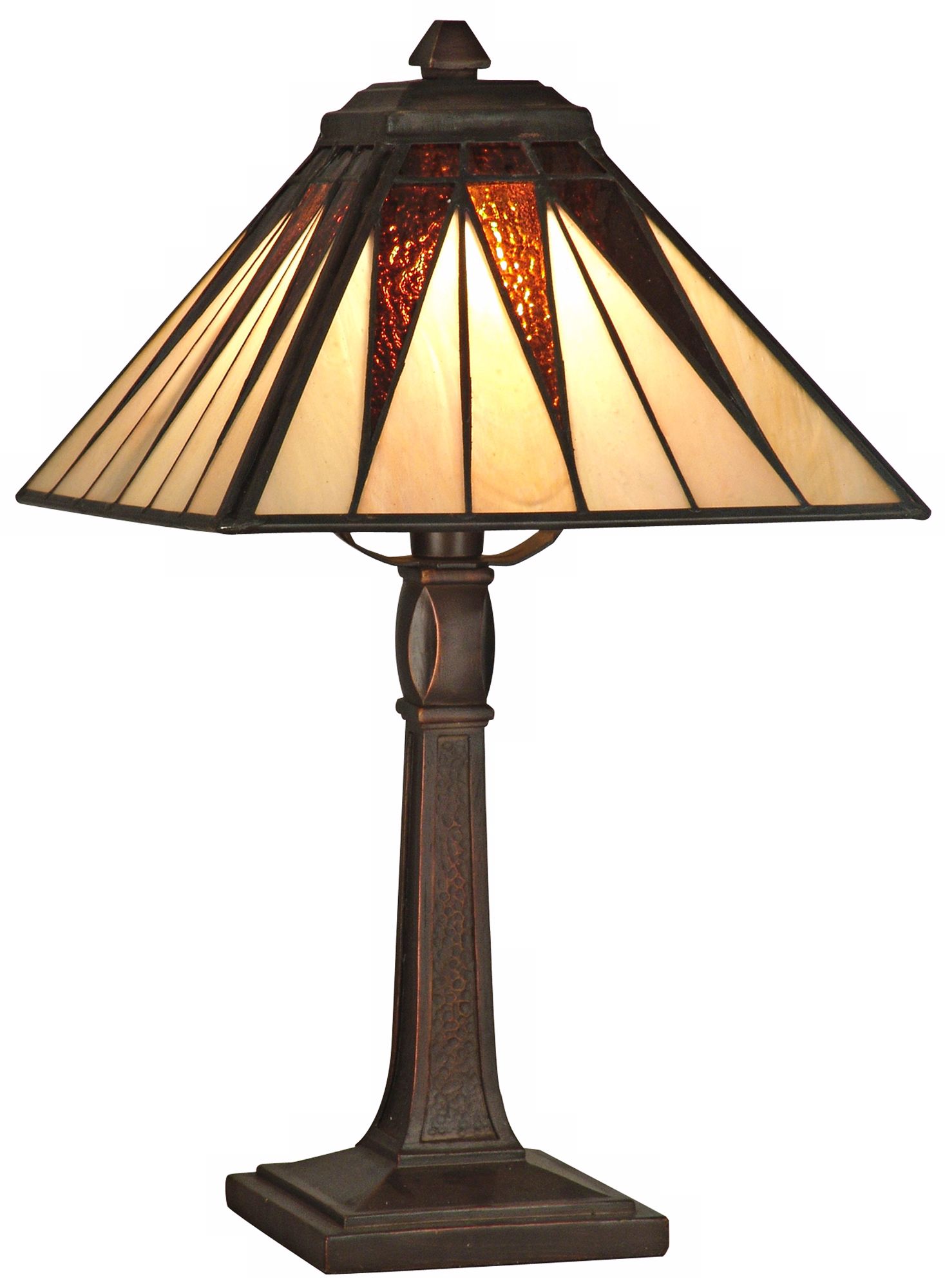 Dale Tiffany Cooper Hand-Rolled Art Glass Accent Lamp