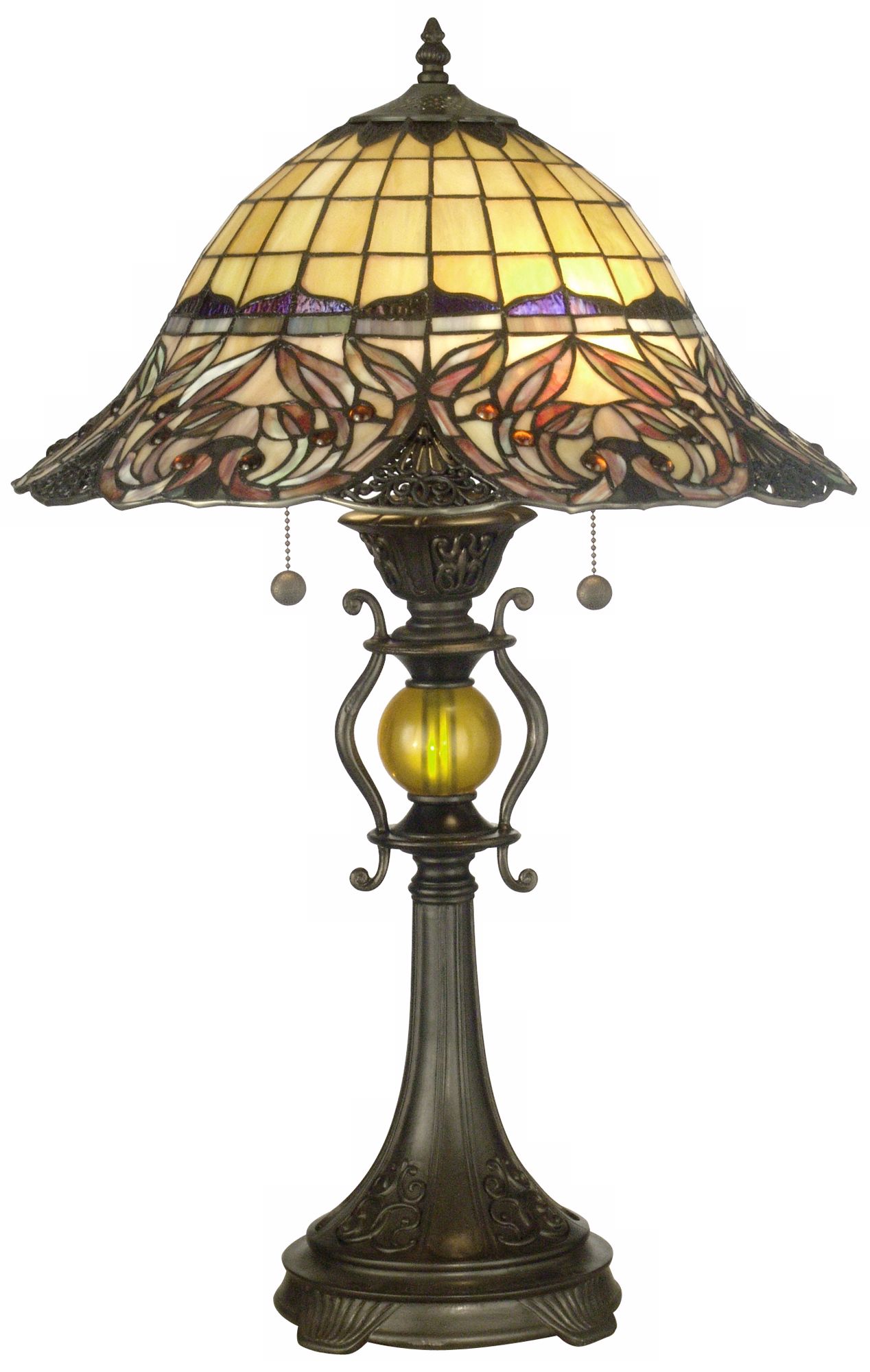 Dale Tiffany Agostino Hand-Rolled Art Glass Table Lamp