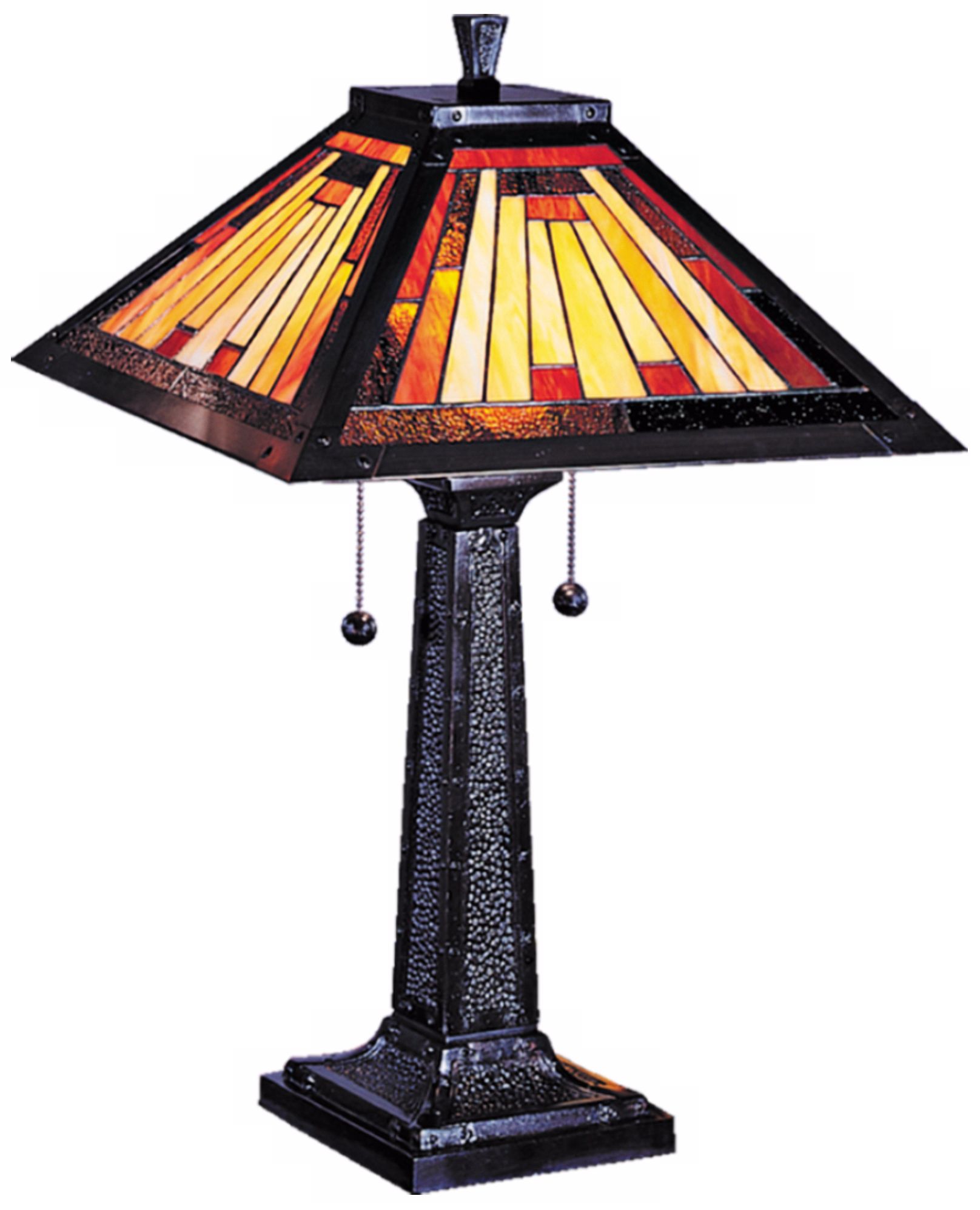 Dale Tiffany Mission Camelot Art Glass Table Lamp