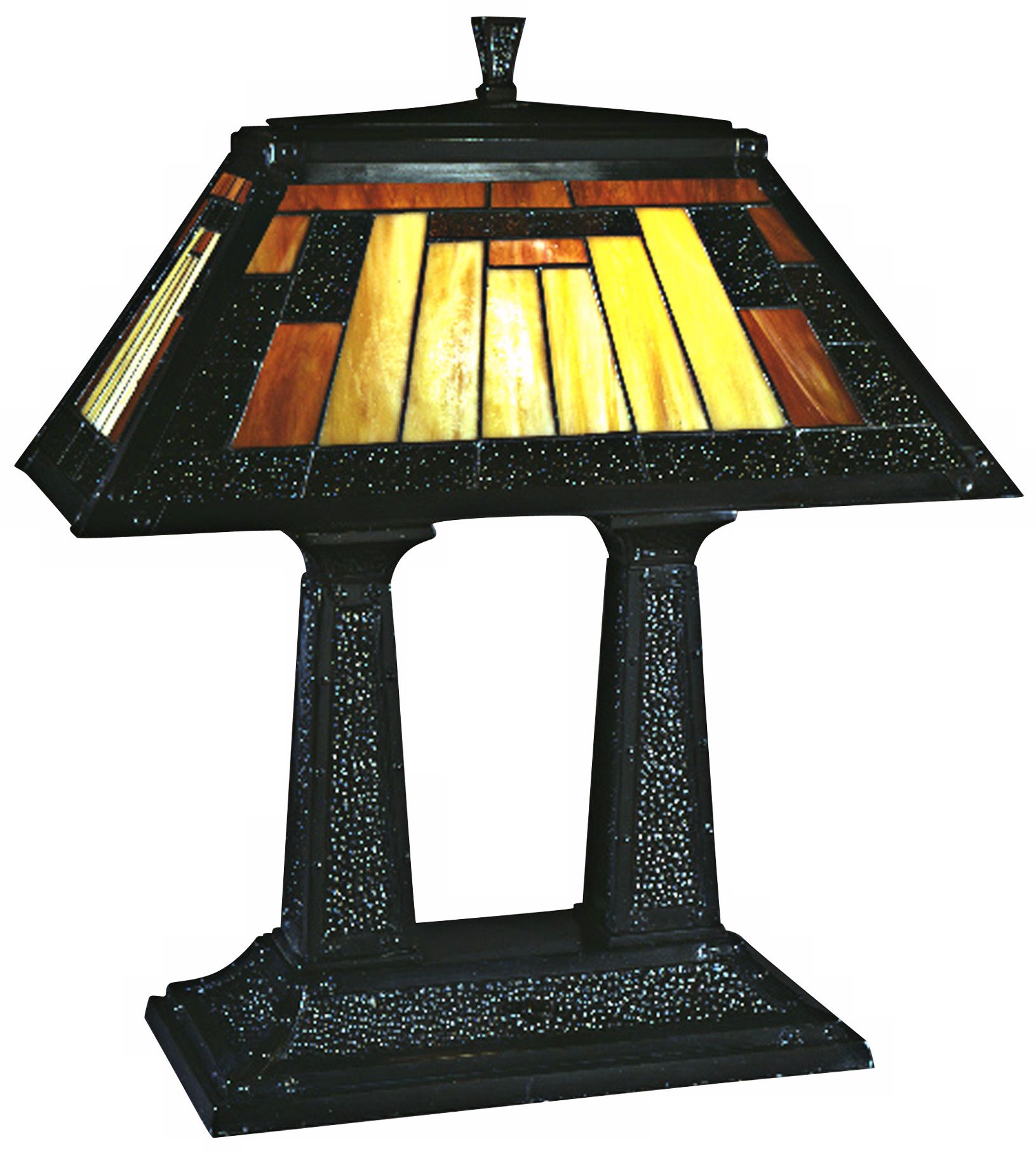 Dale Tiffany 2-Post Mission Mica Bronze Table Lamp