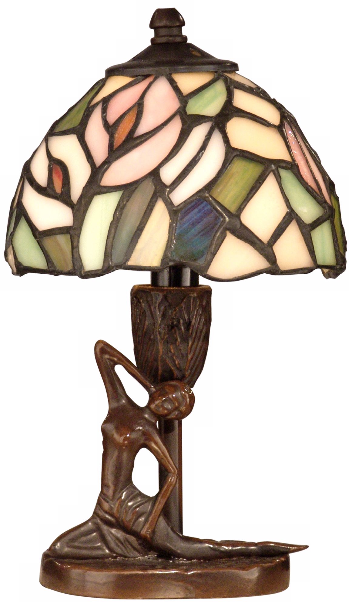 Dale Tiffany Lady Art Glass Accent Lamp