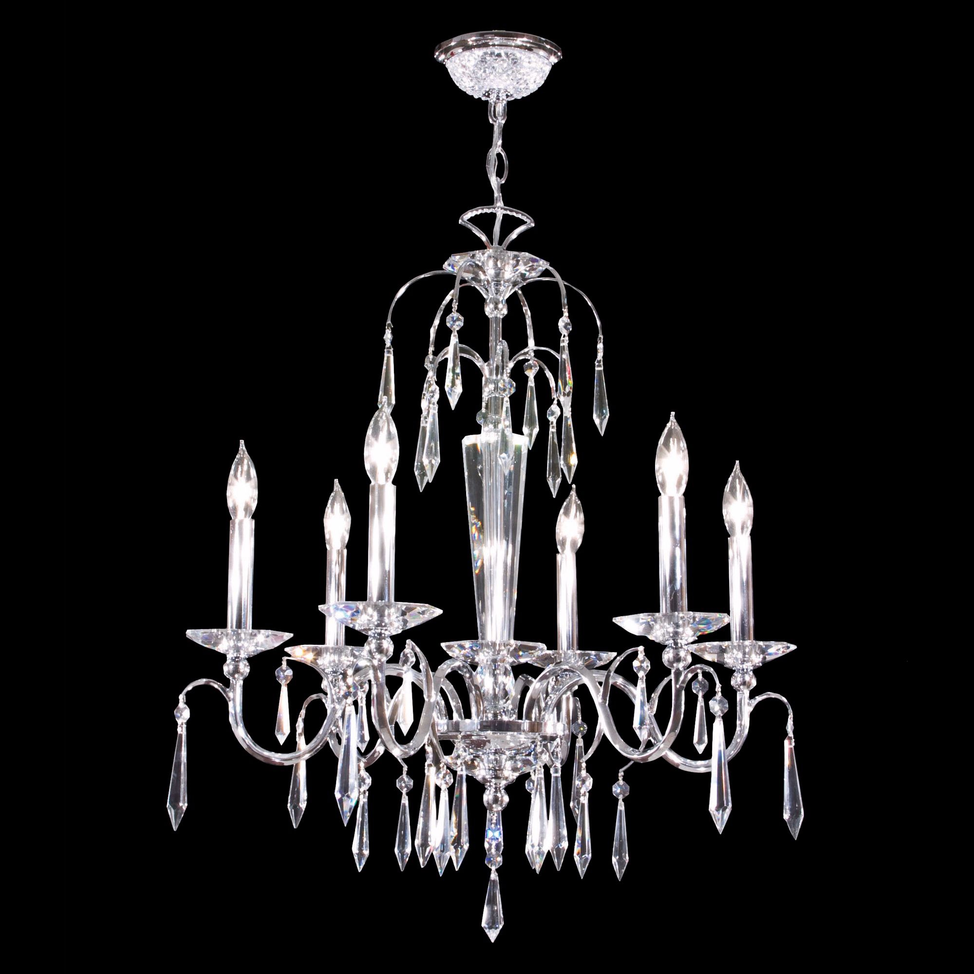 James R. Moder Electra 26" Wide 6 Light Crystal Chandelier