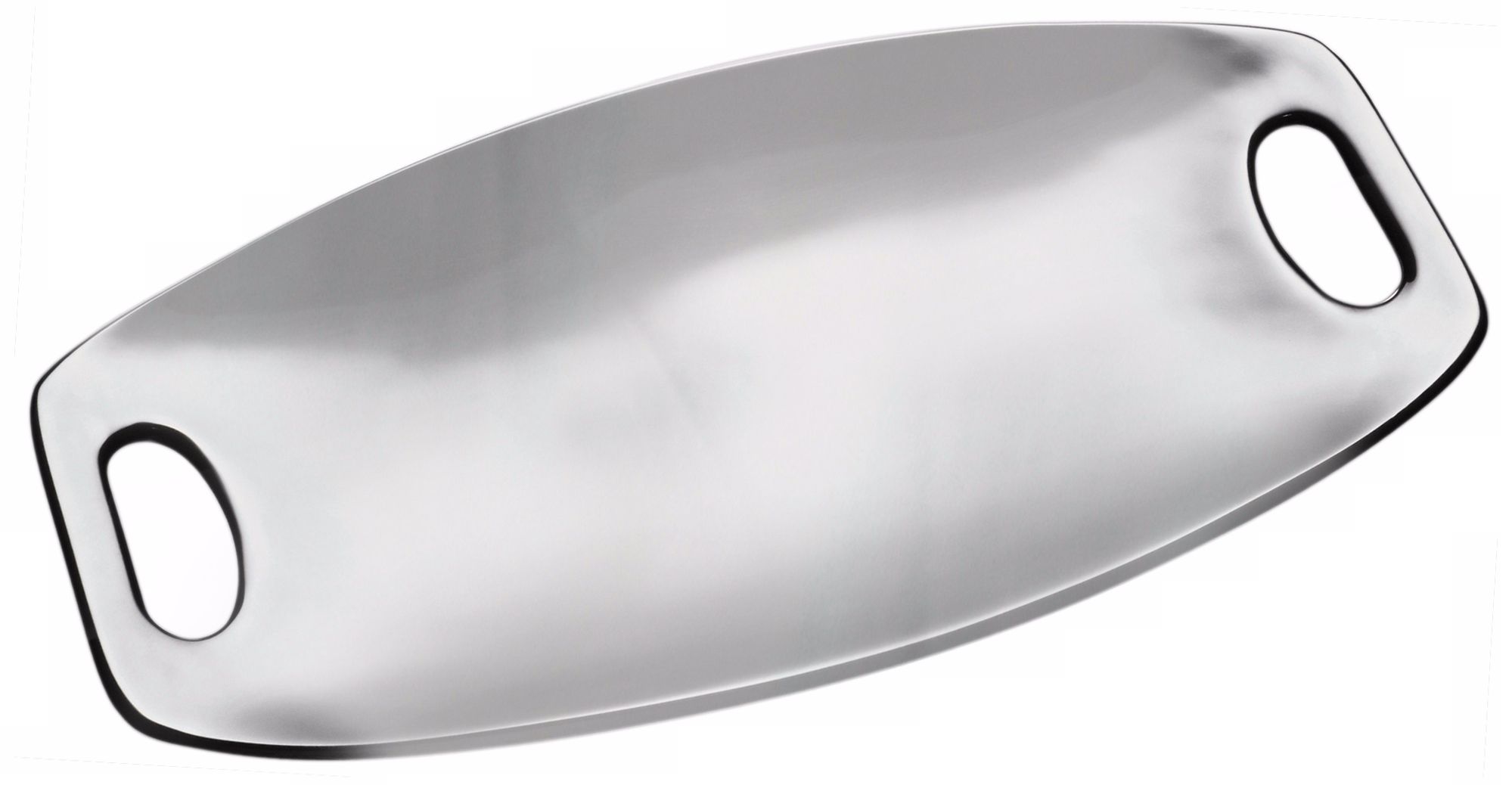 Nambe 14" Wide Silver Metal Tray-Handy Serving Tray