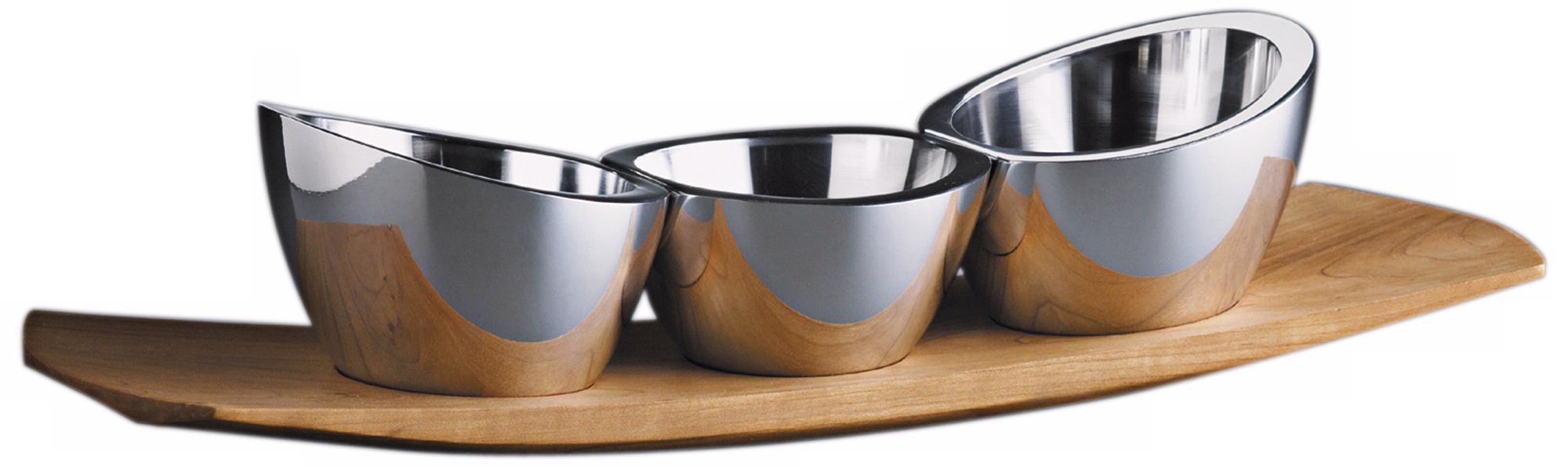 Nambe Silver Condiment Trio Set