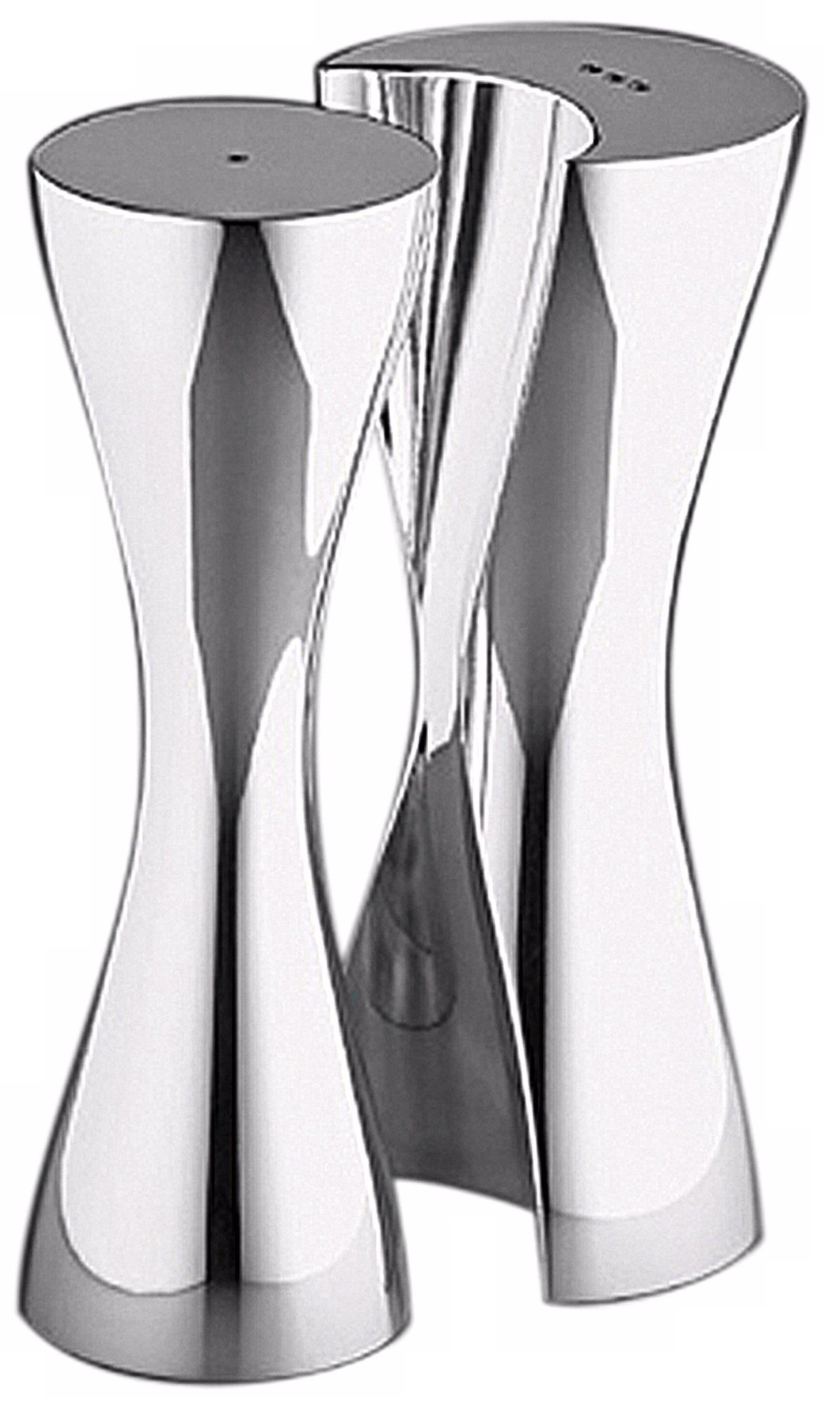 Nambe Hug Silver Salt and Pepper Shakers