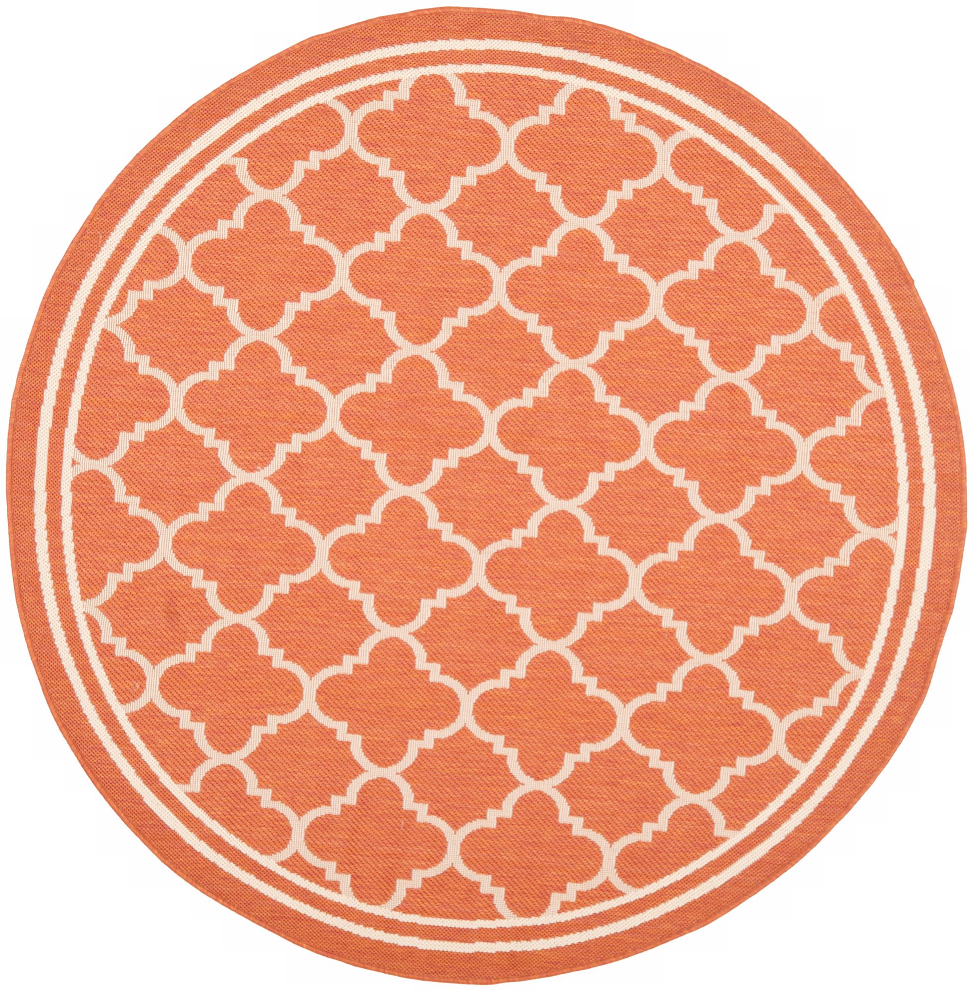 Courtyard Collection CY6918O 6'7"x6'7" Terracotta Rug