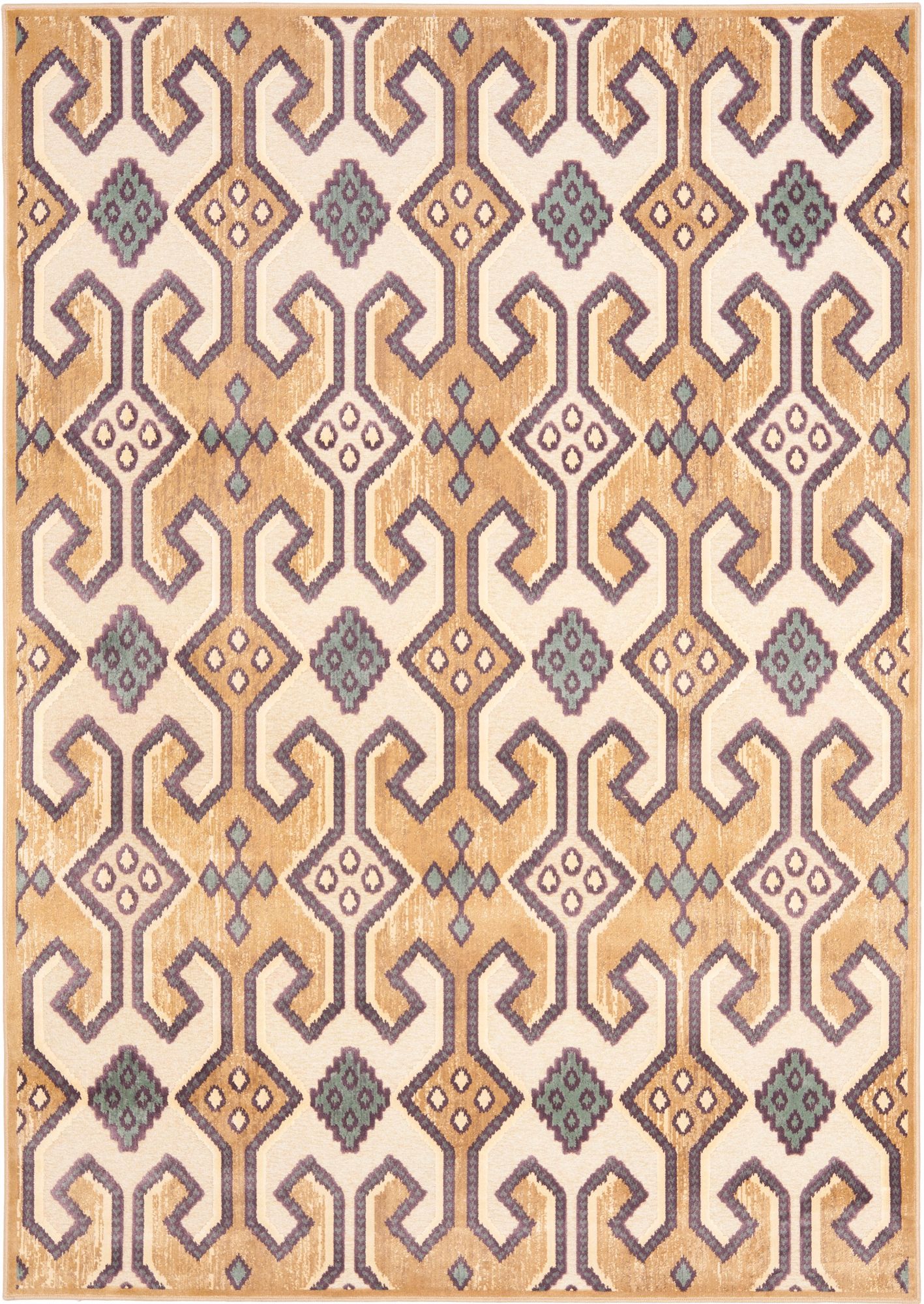 Paradise Collection PAR152B 4'x5'7" Gold Area Rug