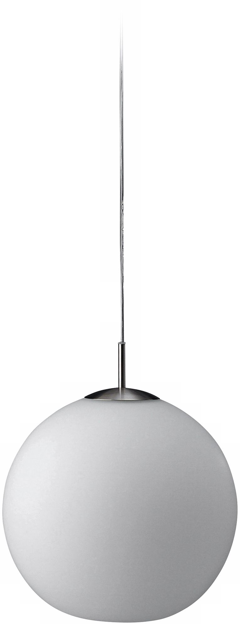 Roomstylers Globe 12" Wide White Glass Pendant Light