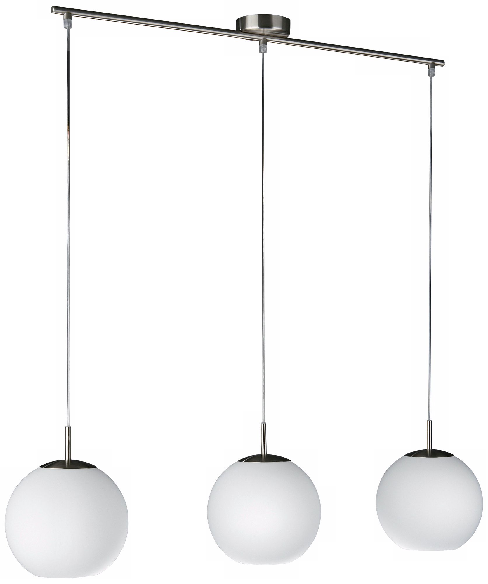 Roomstylers Globe 3-Light 47 1/2" White Glass Island Pendant