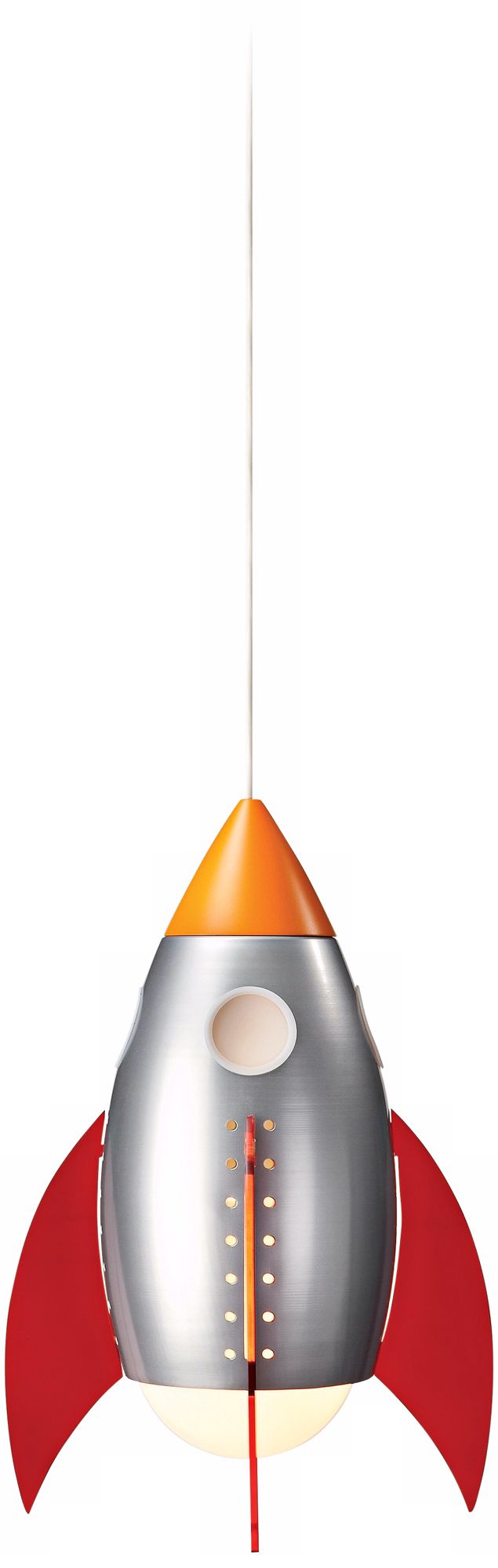 Kidsplace Rocket 10 1/2" Wide Brushed Steel Mini Pendant