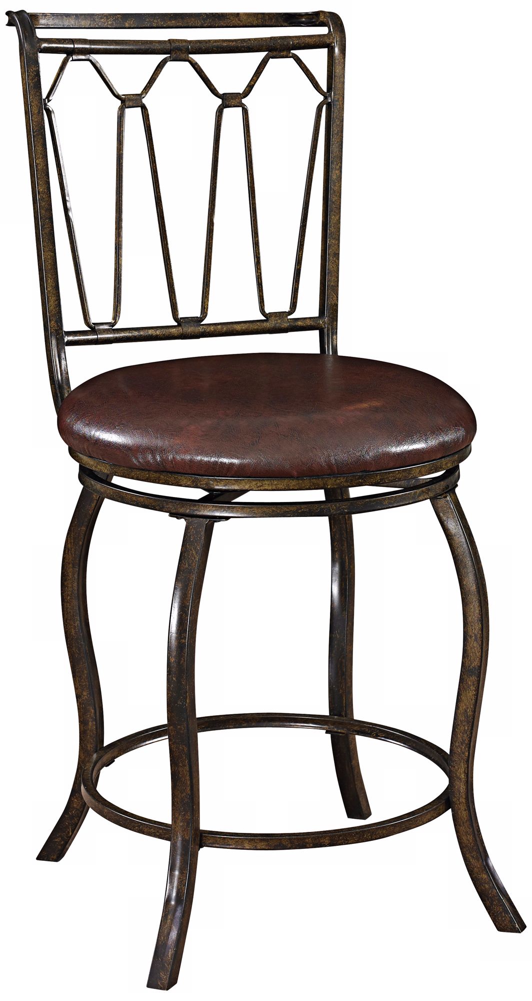 Big and Tall Triple Cone 24" Bronze Counter Stool