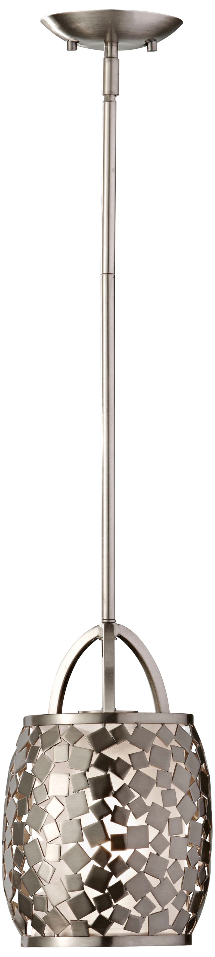 Murray Feiss Zara 7 1/4" Wide Brushed Steel Pendant Light