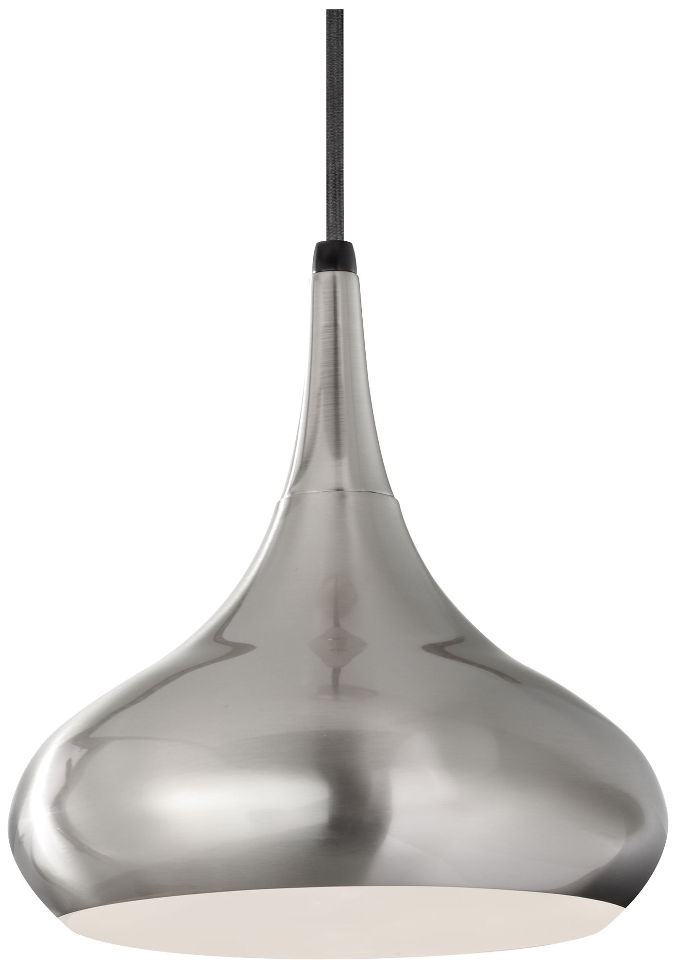 Murray Feiss Beso 10" Wide Brushed Steel Pendant Light