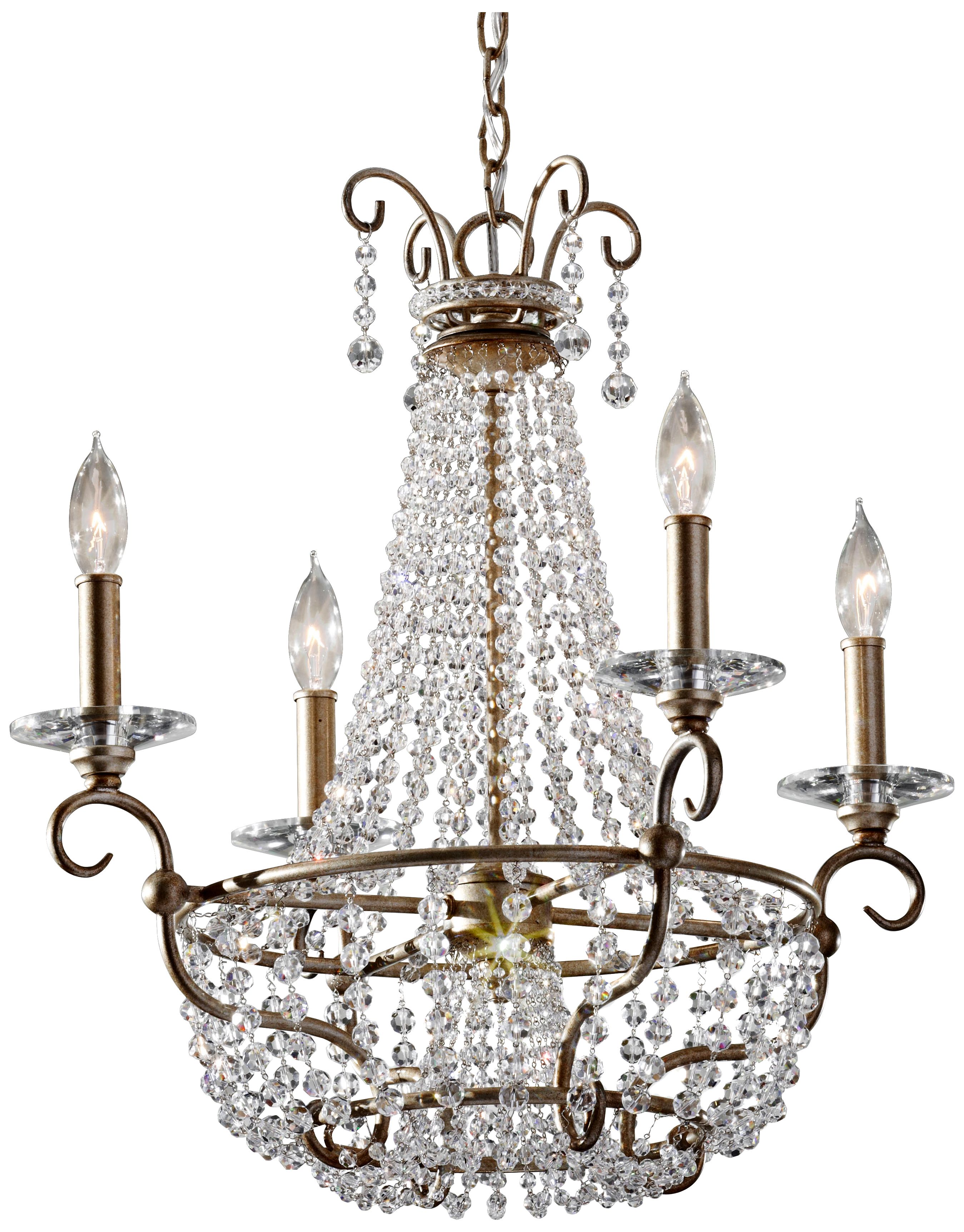 Murray Feiss Dutchess 22 1/2"  Wide Silver Chandelier