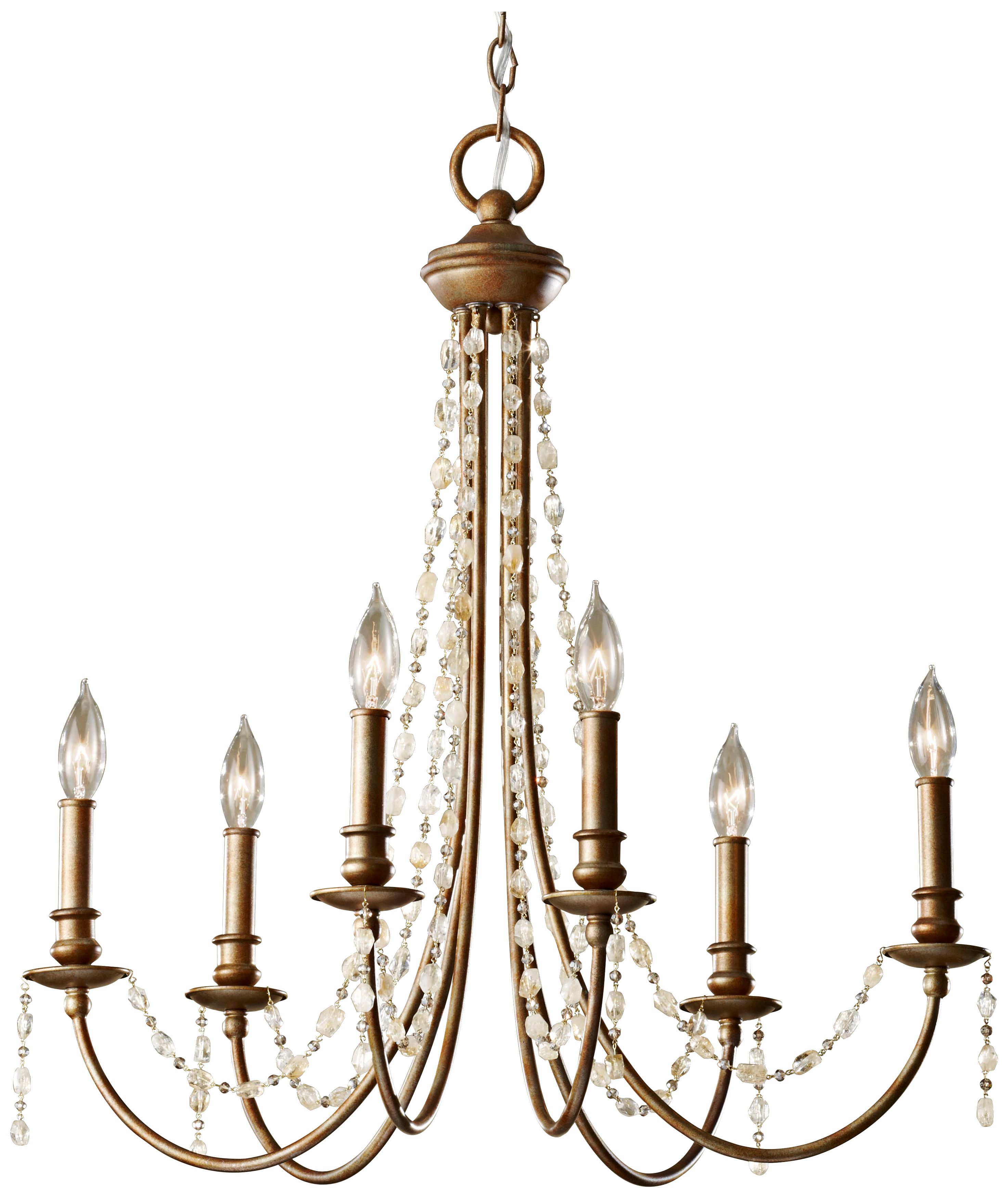 Murray Feiss Aura 27" Wide Rustic Silver Chandelier