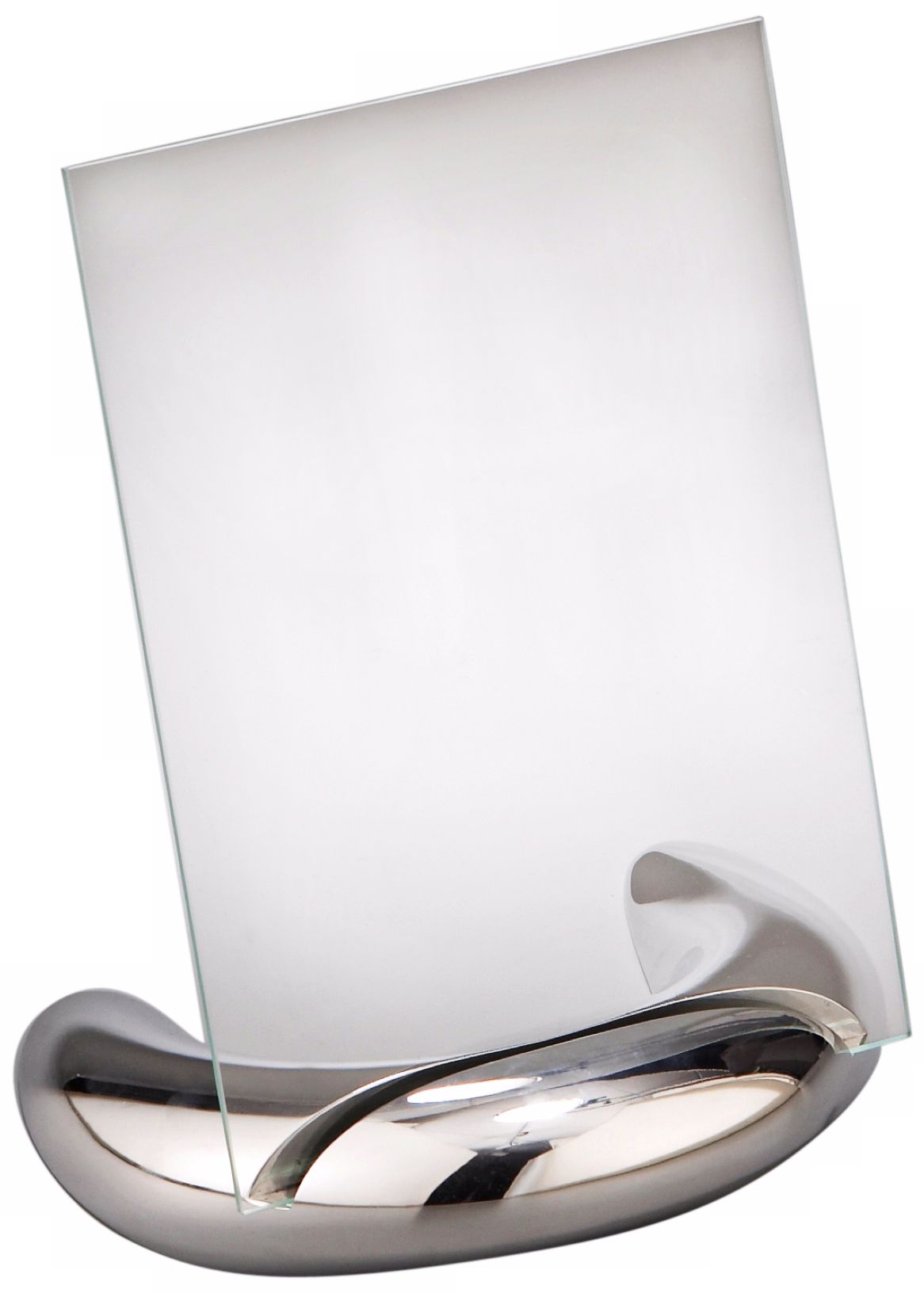 Nambe Elbow 4x6 Metal and Glass Photo Frame
