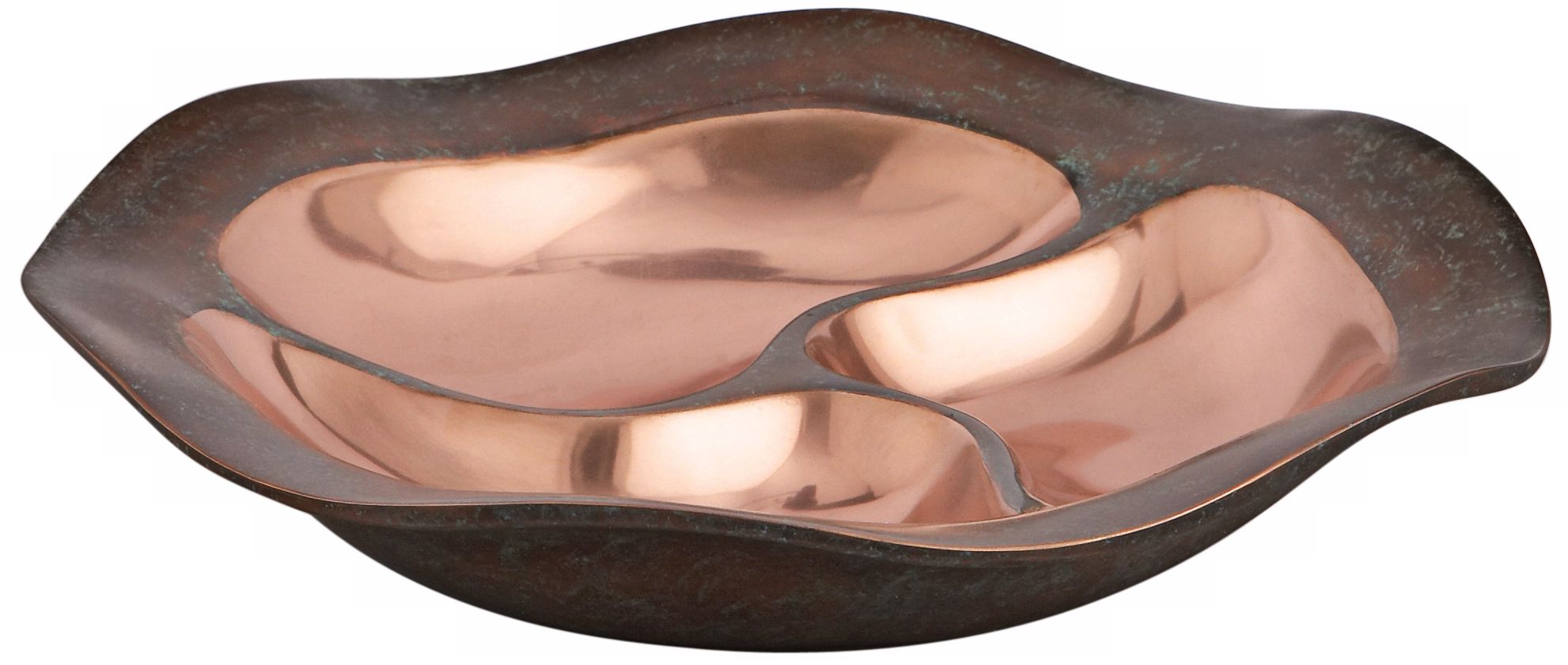 Nambe Copper Canyon Divided Metal Serving Tray