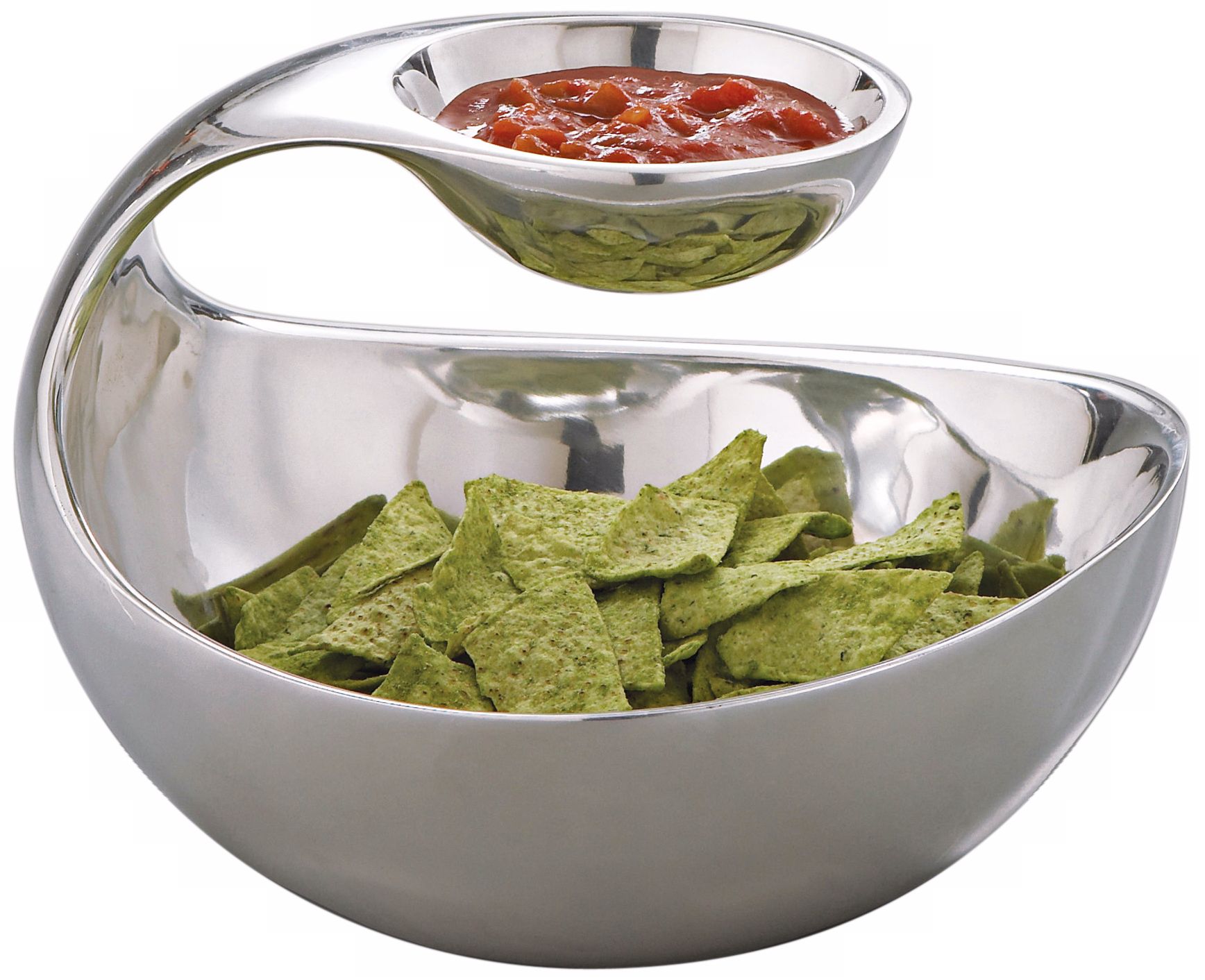 Nambe Scoop Server 2-Tier Bowl