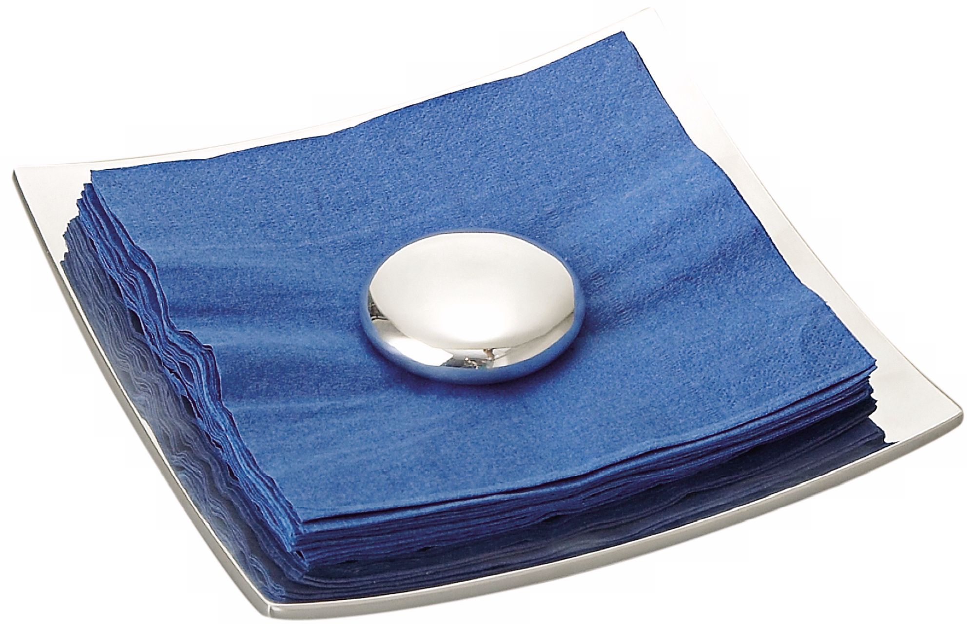 Nambe Metal and Stone Napkin Holder