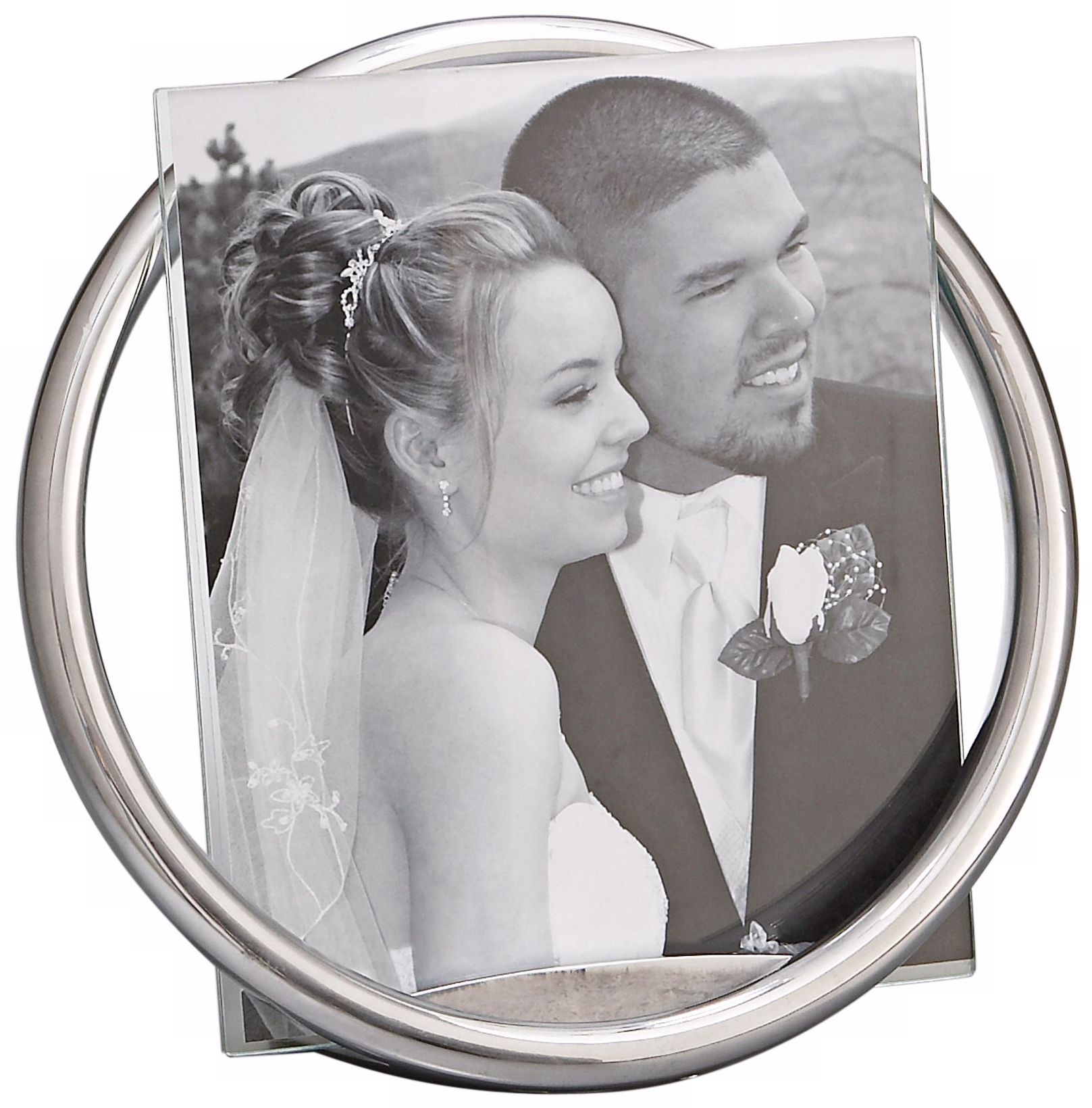 Nambe Forever 8x10 Metal and Glass Photo Frame