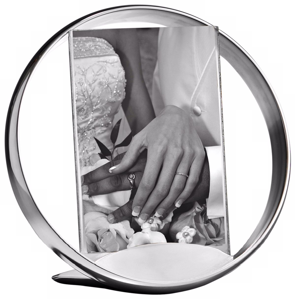 Nambe Forever 4x6 Metal and Glass Photo Frame