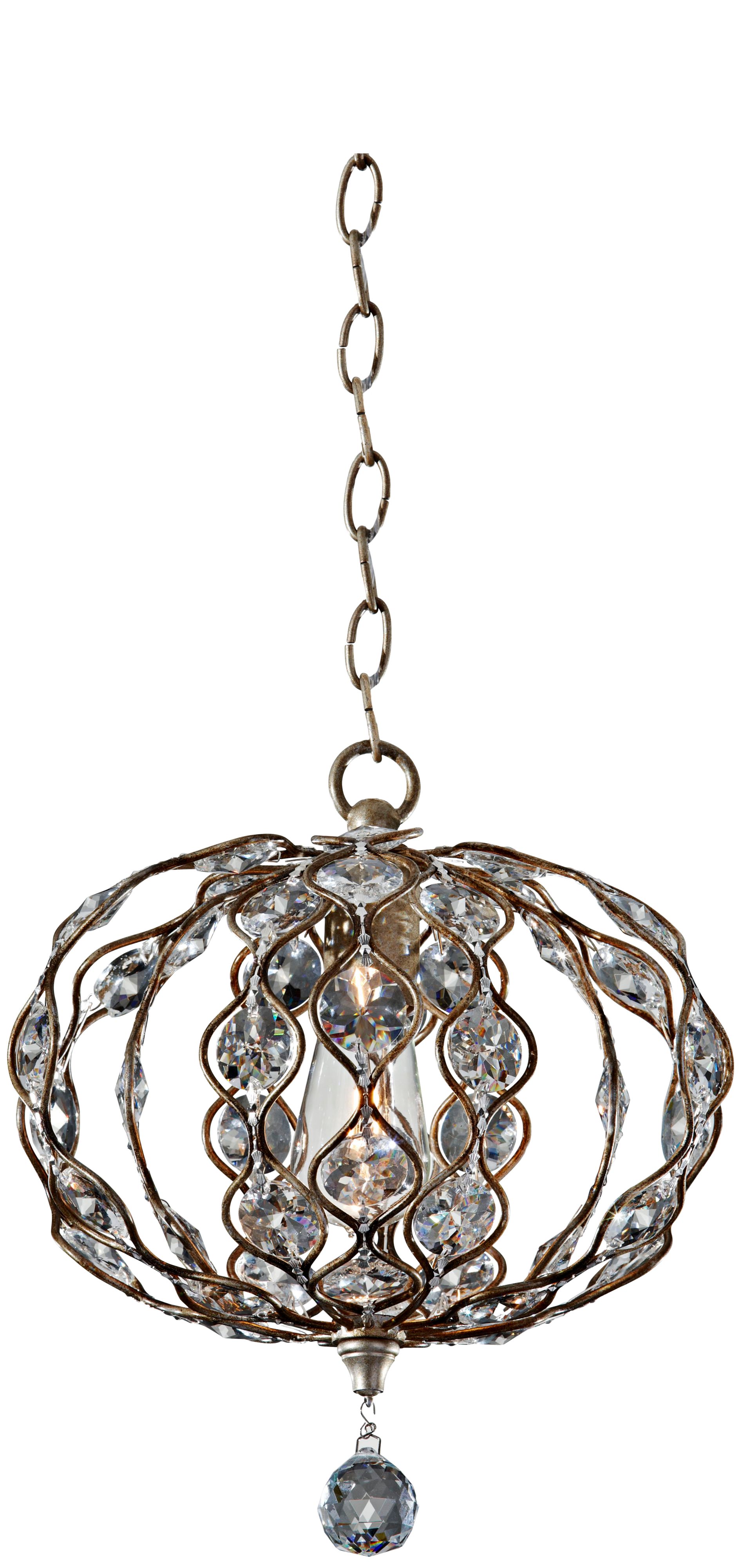 Murray Feiss Leila 12 3/4" Wide Burnished Silver Pendant