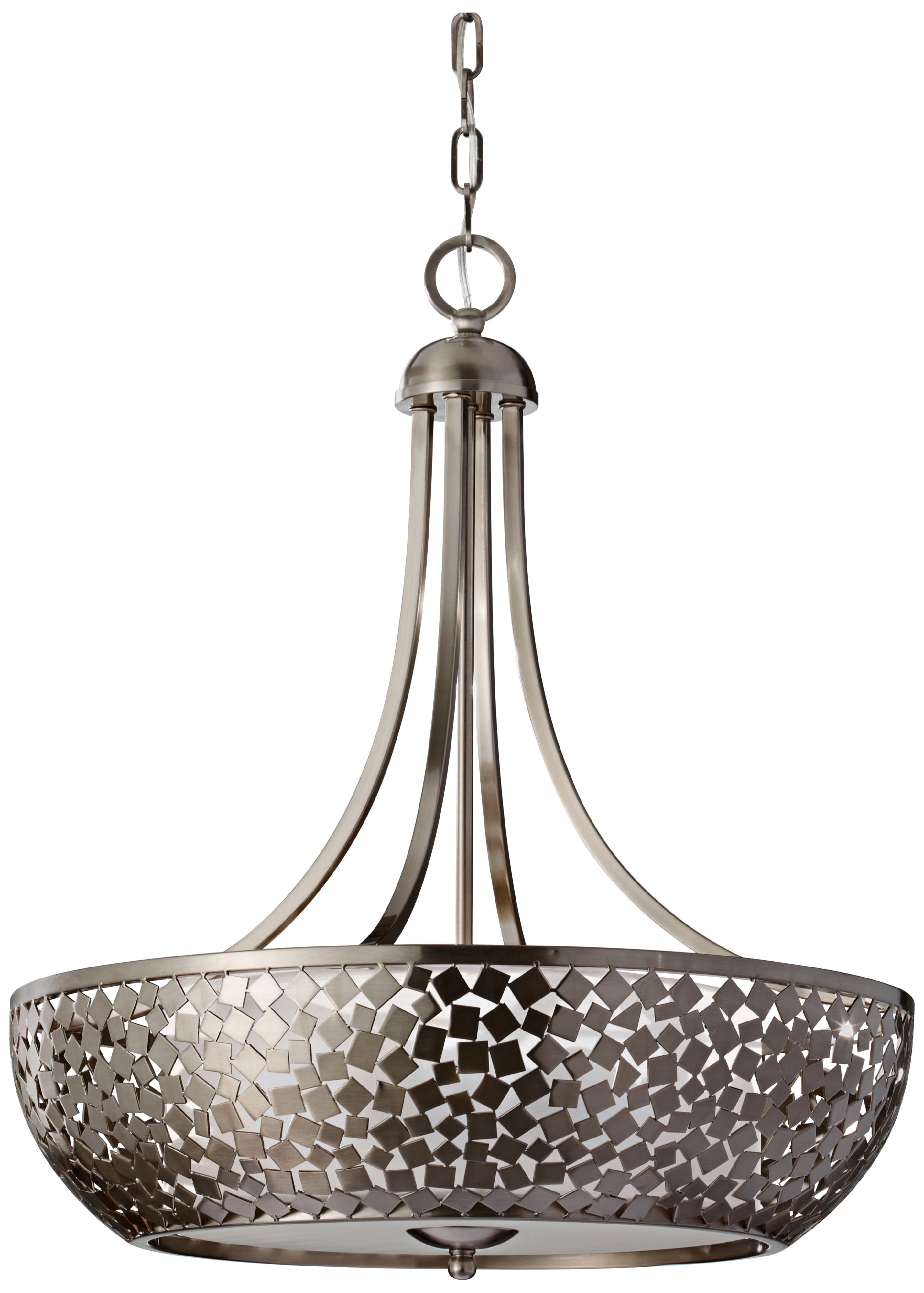 Murray Feiss Zara 24 1/4" Wide Brushed Steel Pendant Light