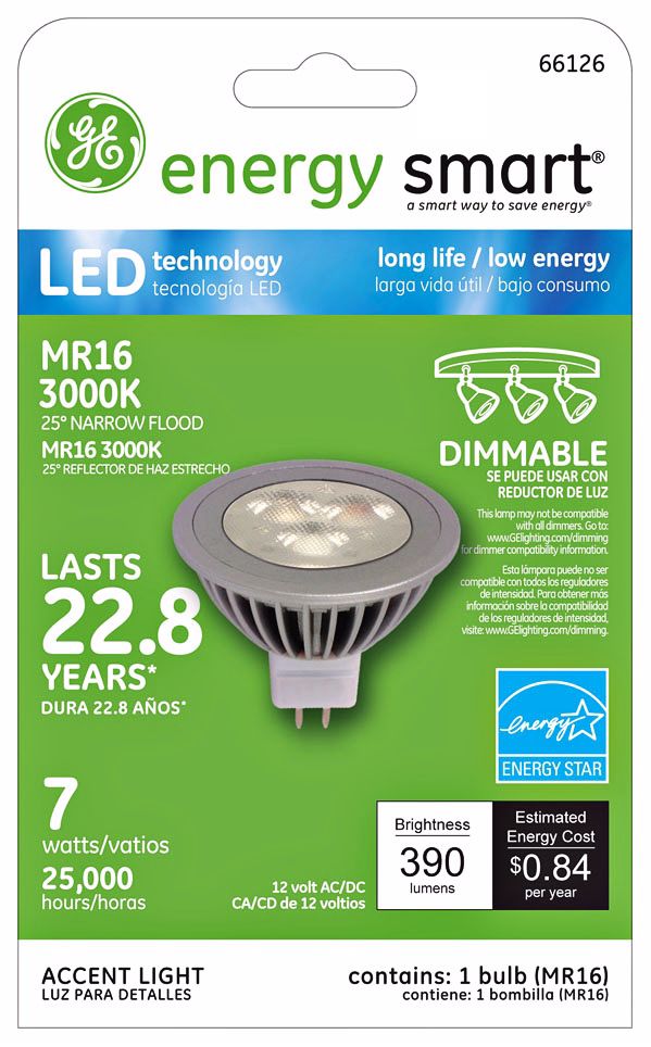 7 Watt LED MR16 GU5.3 Base bulb