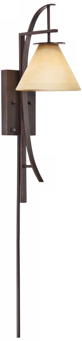 Jackson Scavo Glass 24" High Bronze Wall Sconce