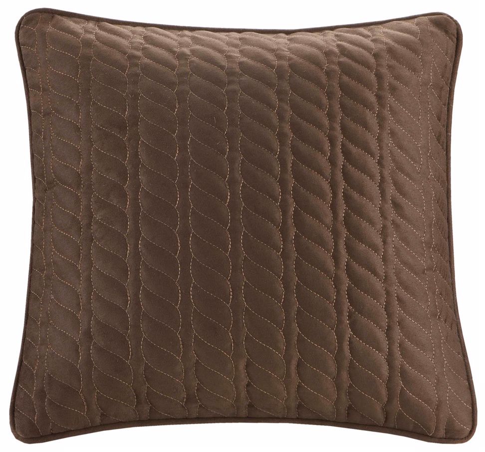 Woolrich Brownstone Quilted Faux Suede Throw Pillow
