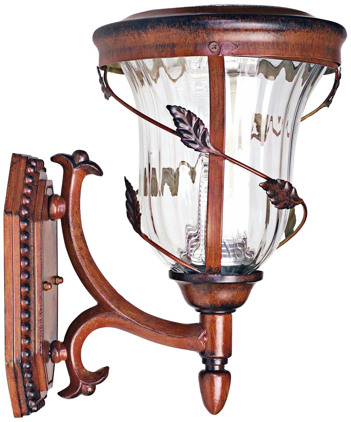 Flora Antique Bronze 13" High Solar LED Wall Light