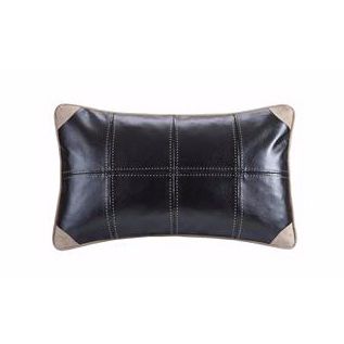 Woolrich River Run Black Faux Leather Accent Pillow