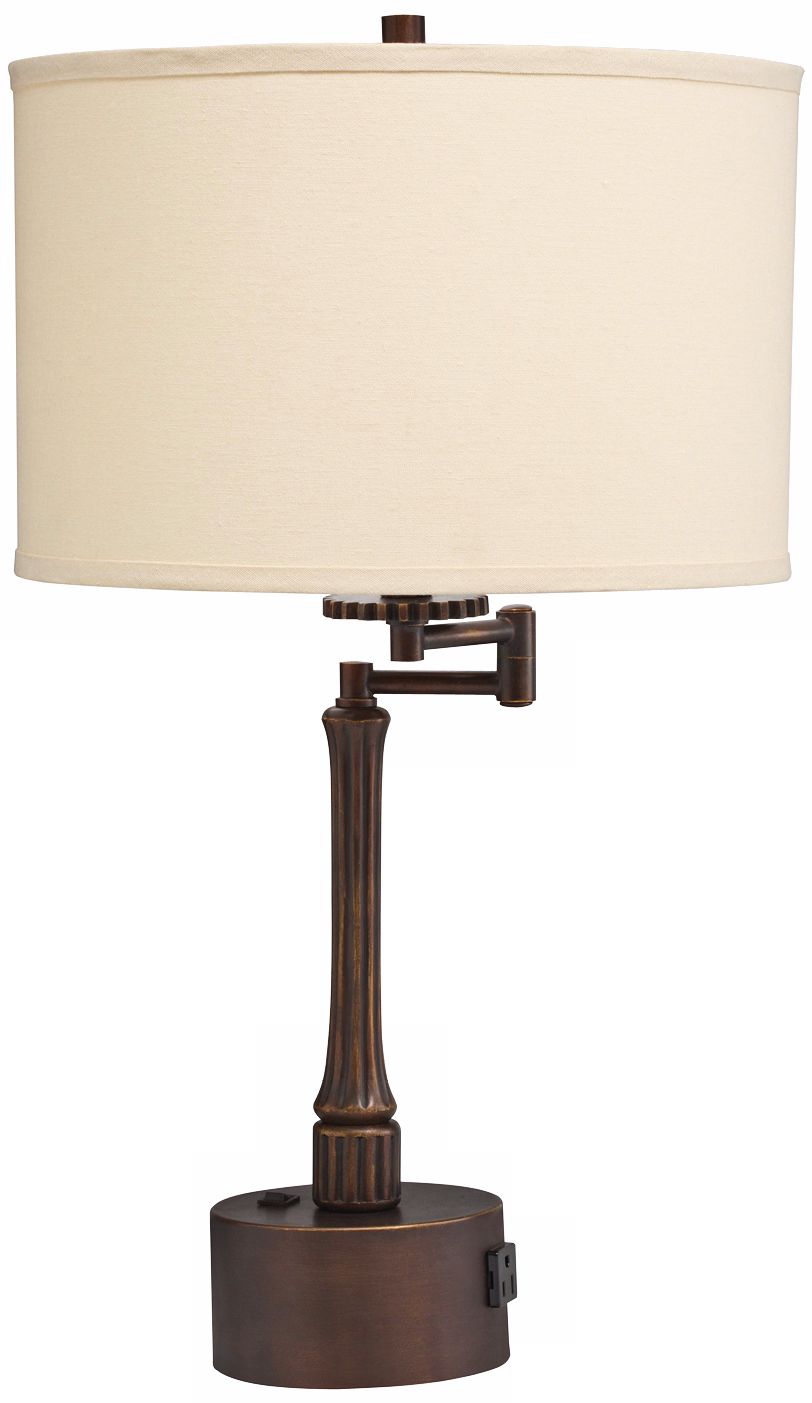 Kichler Burnet Coppery Bronze Swing Arm Outlet Desk Lamp