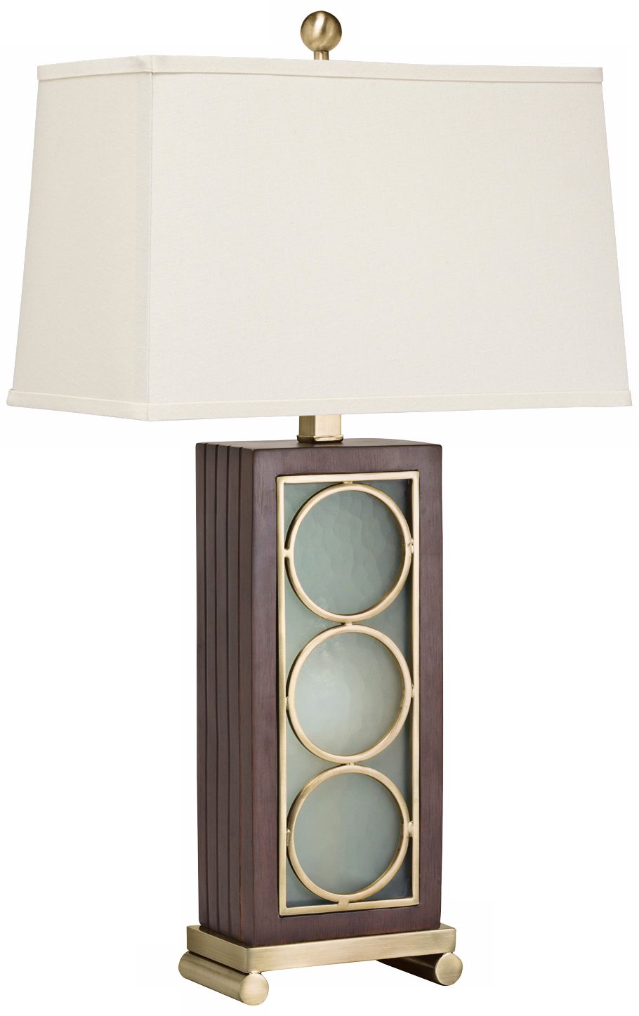 Kichler Trivet Illuminated Base Medium Walnut Table Lamp